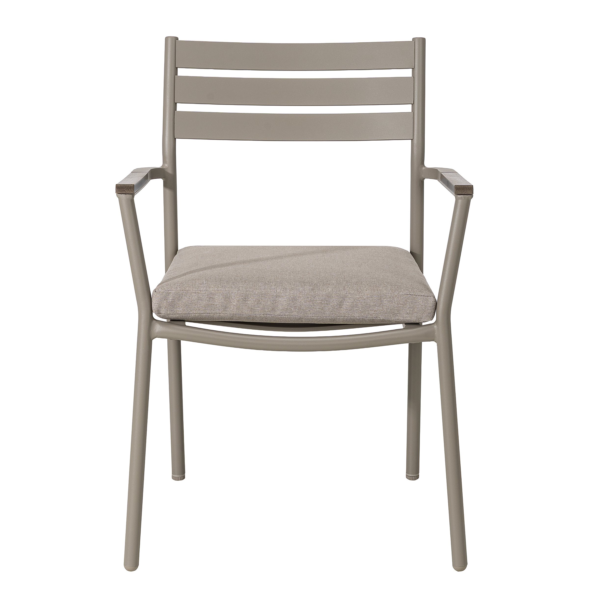Gartenstuhl Evins 2er Set Aluminium Grau