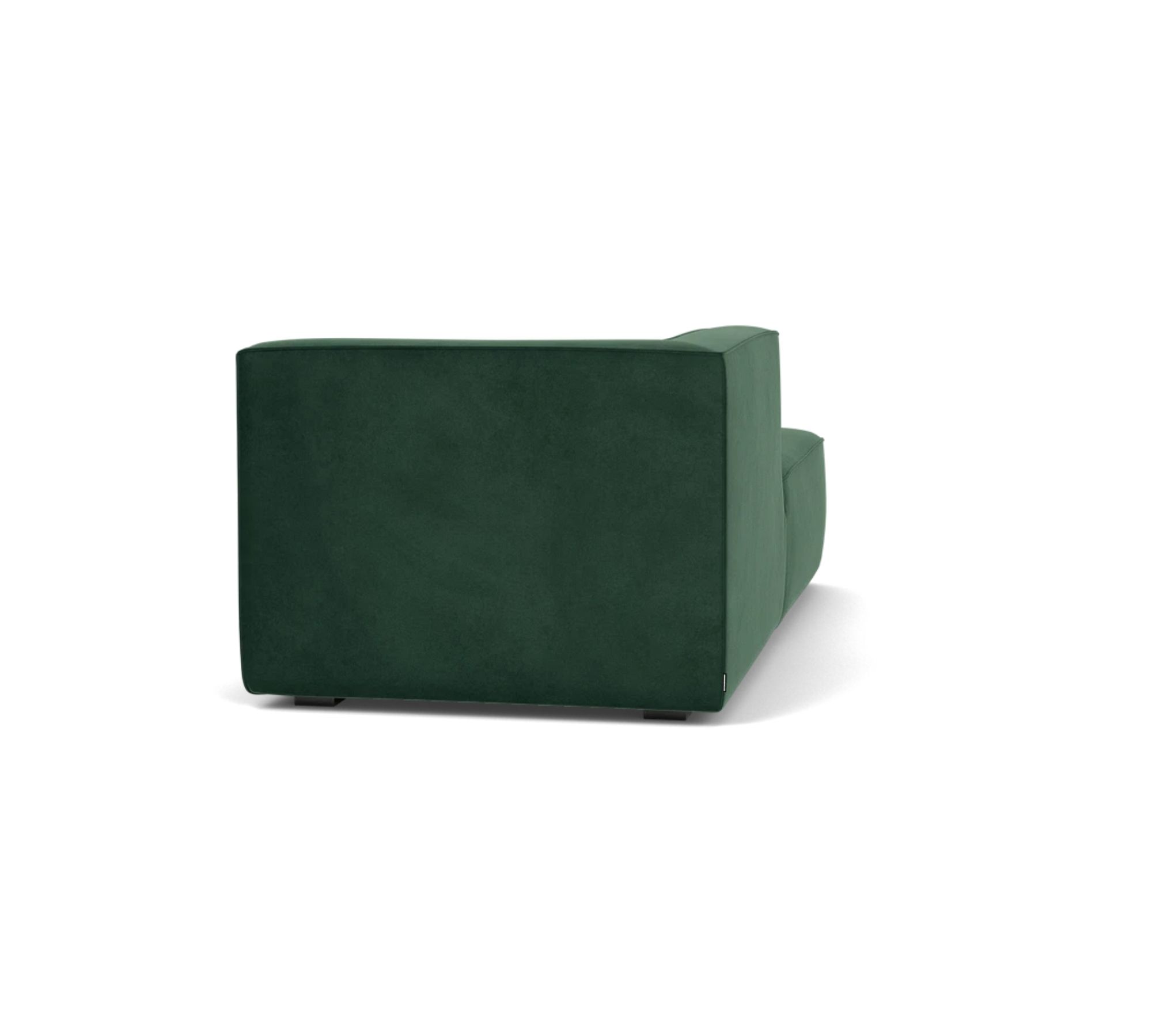 Dane 1-Sitzer Récamiere Links Velour Lux Dark Green