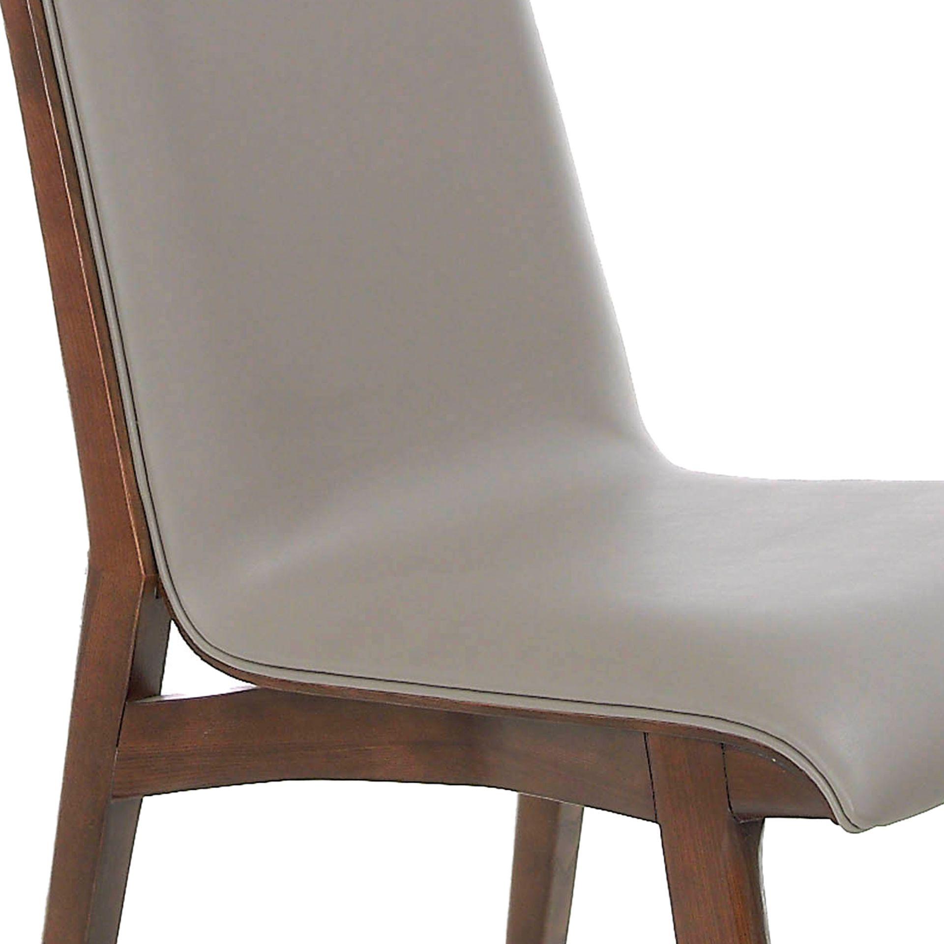 Dining chair faux leather grey