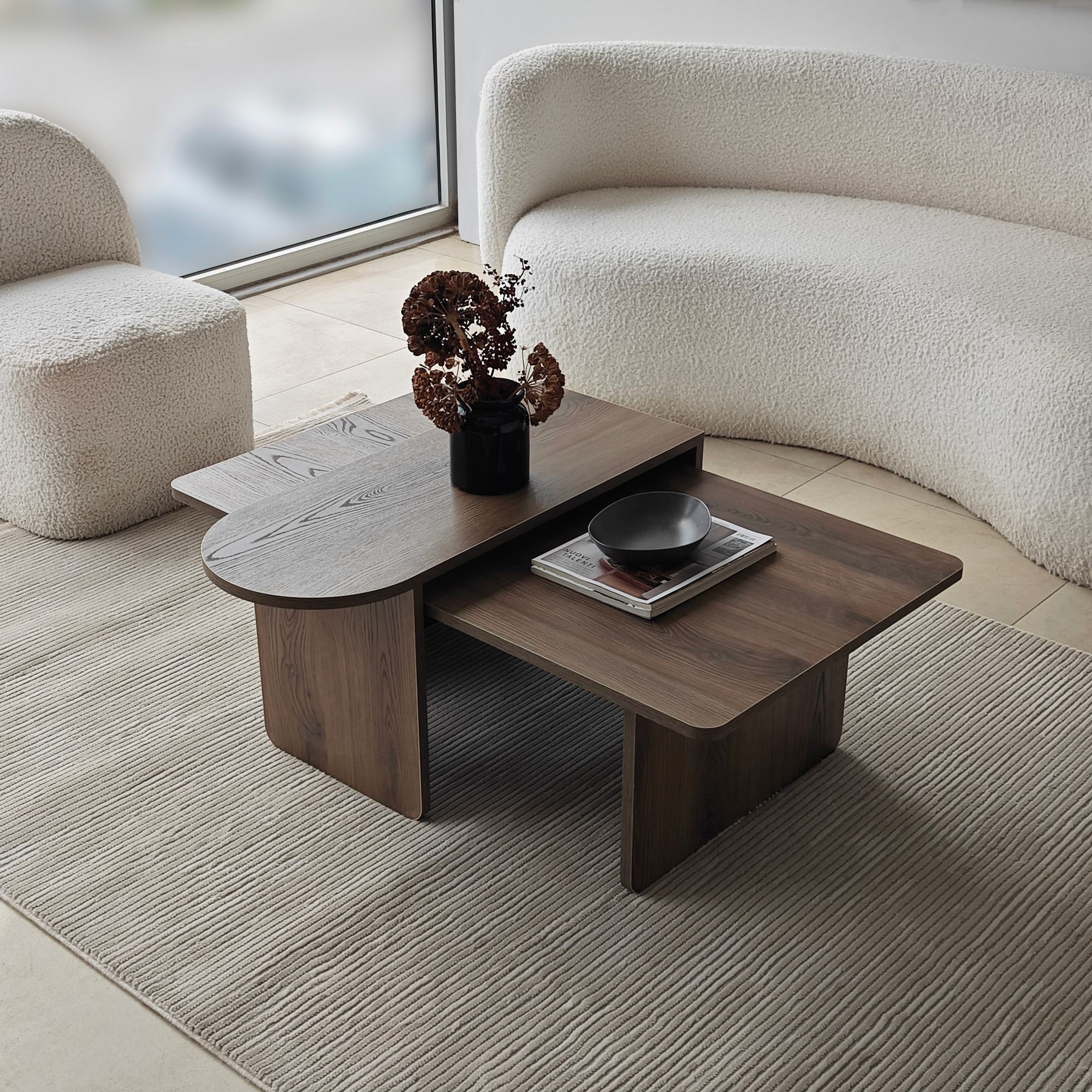 Paris Coffee Table Walnut Look Brown