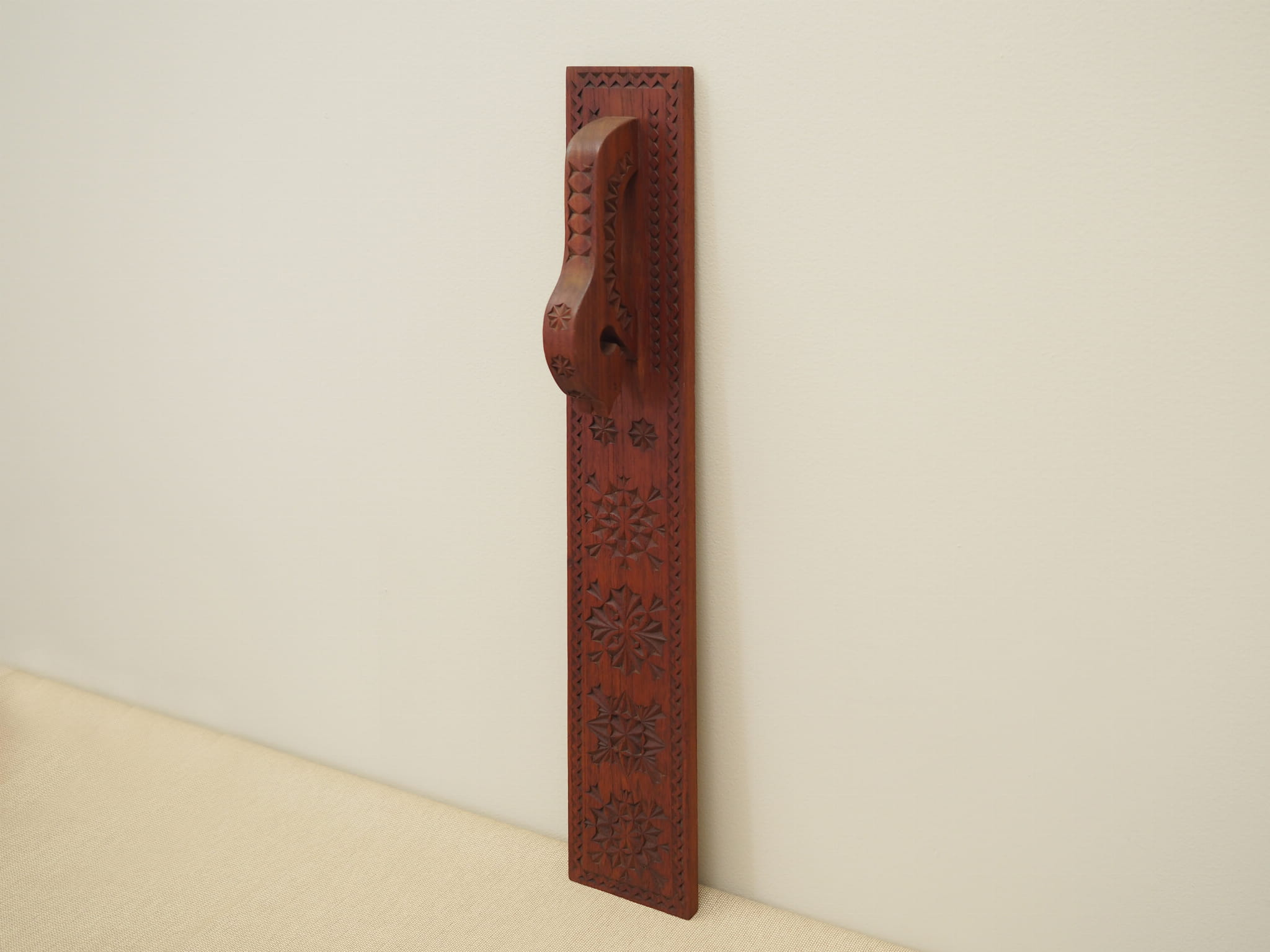 Vintage wall decoration wood brown 1970s
