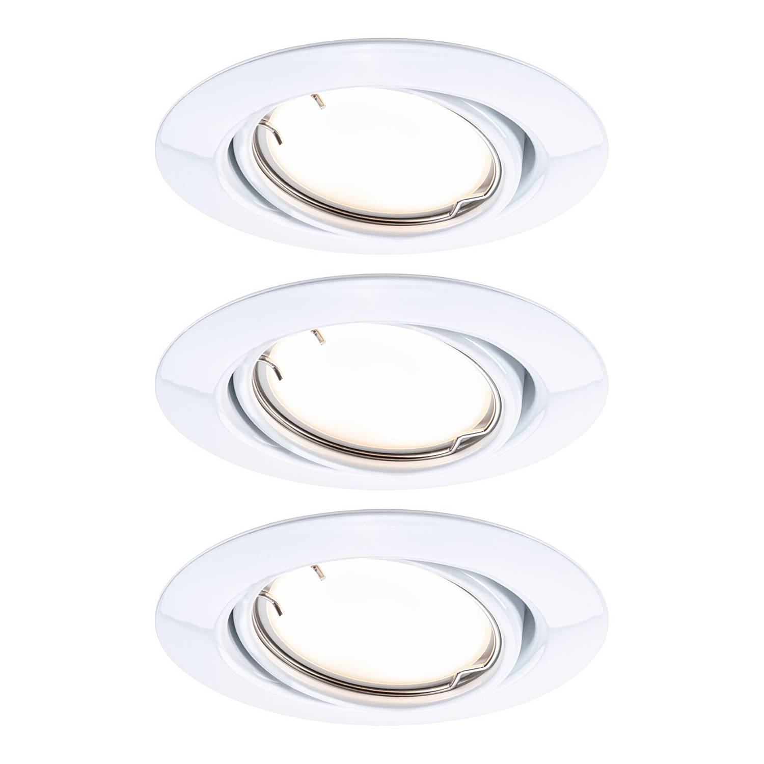 3x LED-Einbauleuchte Coin Dimmbar Weiß