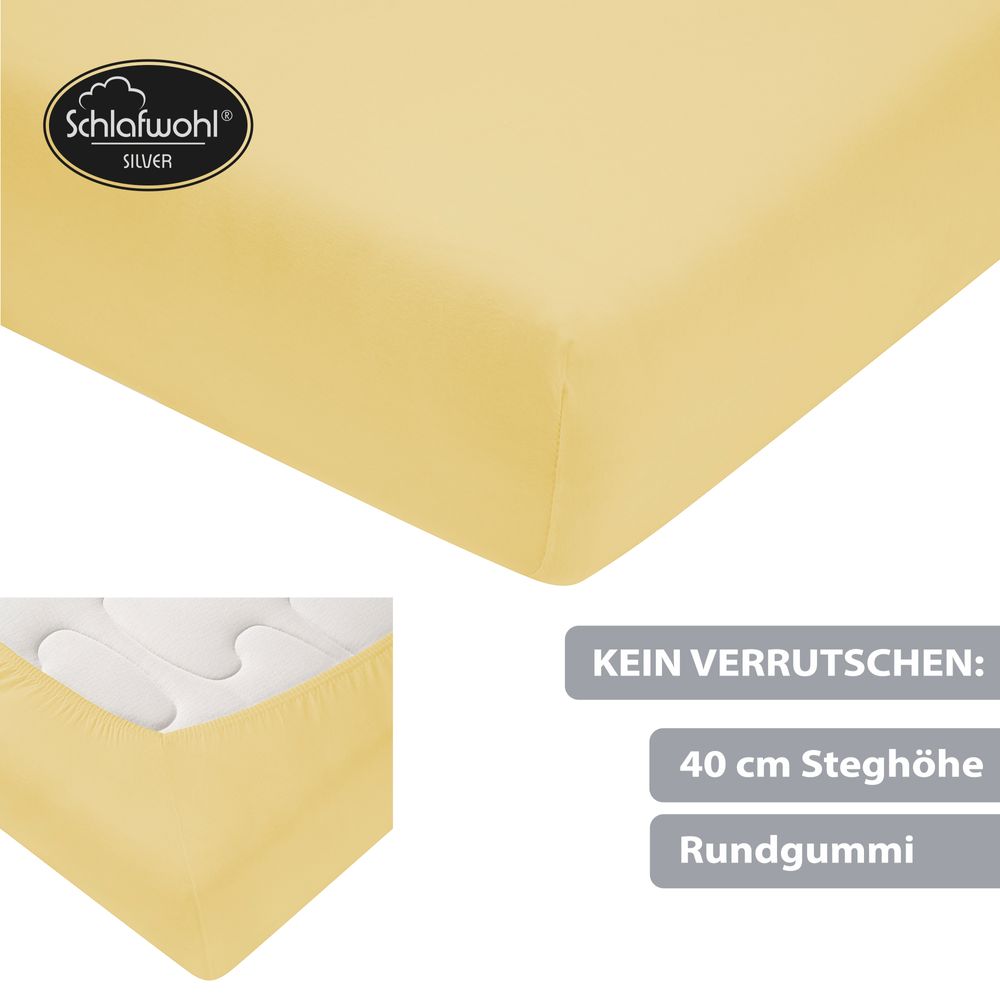 Spannleintuch für Boxspringbett aus Baumwolle Mais