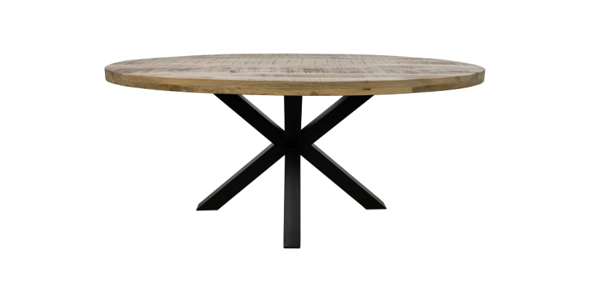 Ovale Portland Tischplatte Mangoholz