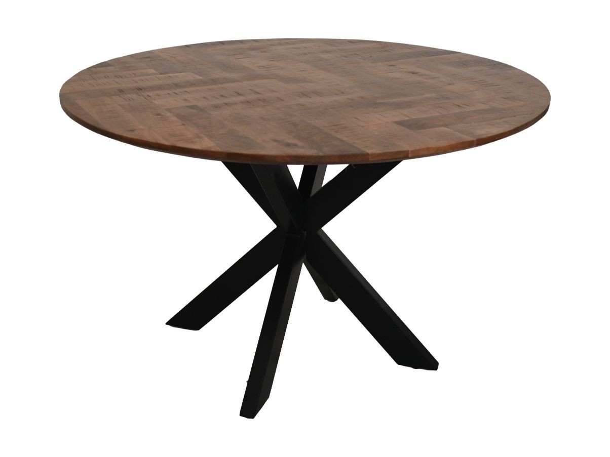 Runder Verona Esstisch Mangoholz Metall ø140cm
