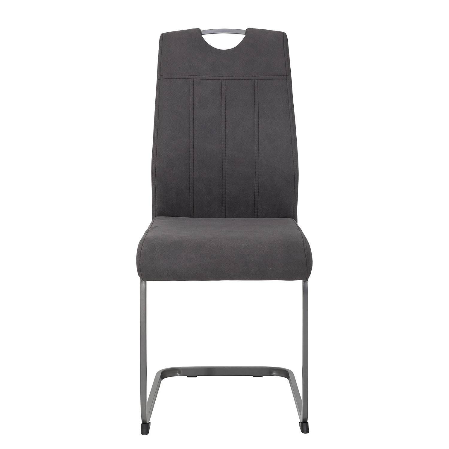 Dining chair Cotulla set of 4 metal black anthracite