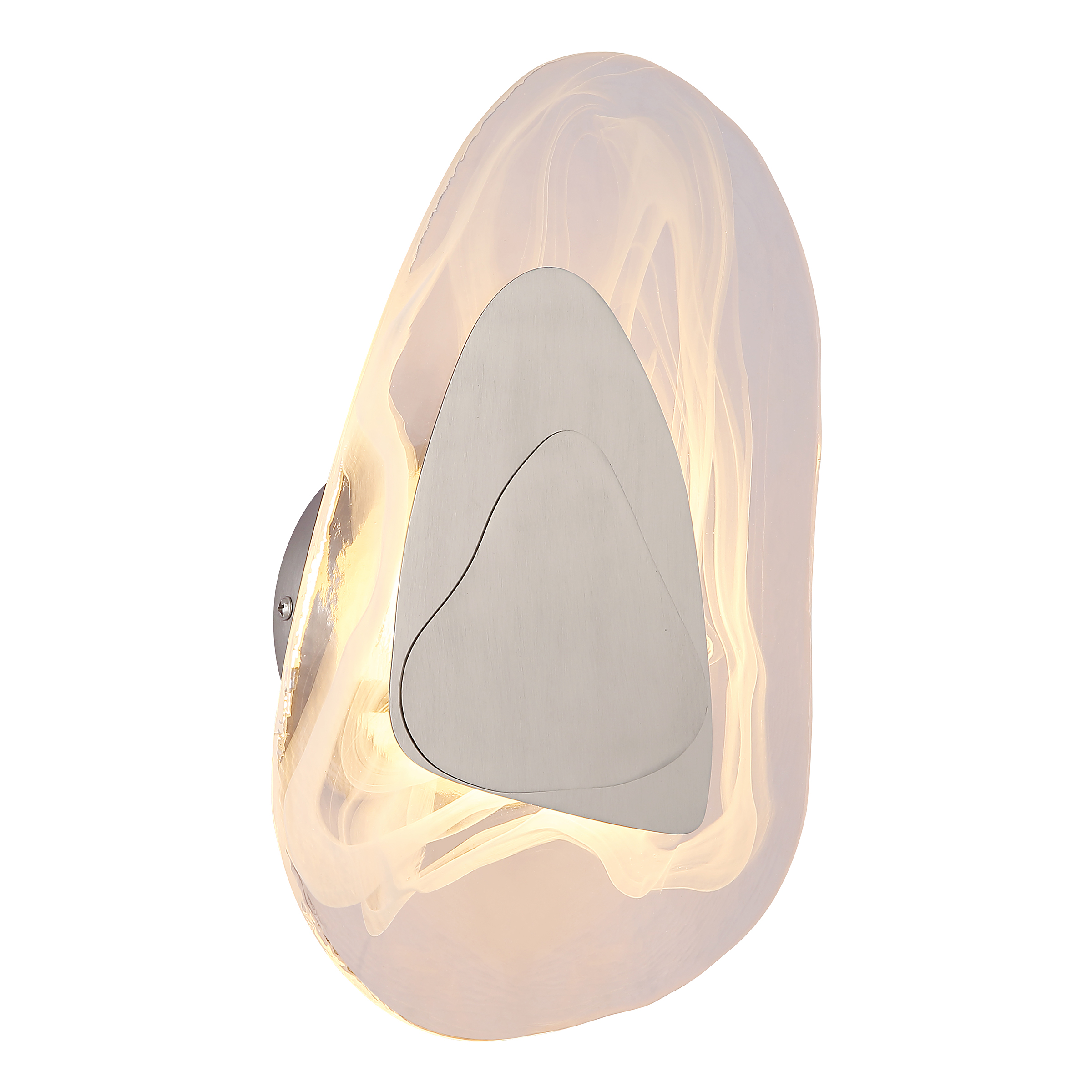 LED Wall Lamp Dorsey 1-Light Clear Glass Iron Beige