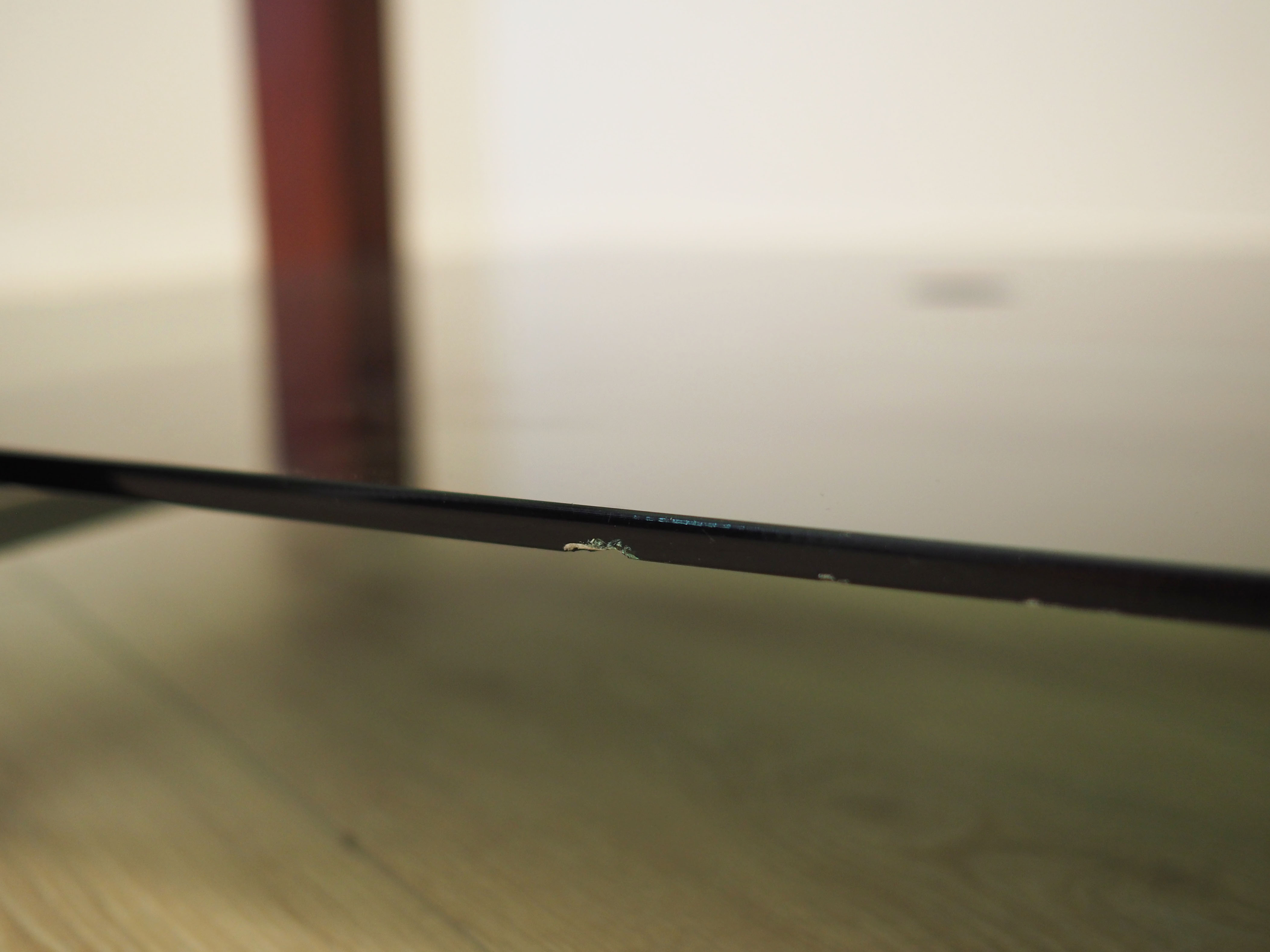 Glass table, Italian Design, 70s, Production: Italy