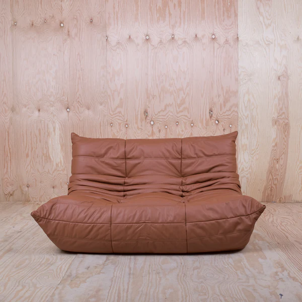 Togo Sofa 2-Sitzer Ligne Roset Leder Braun