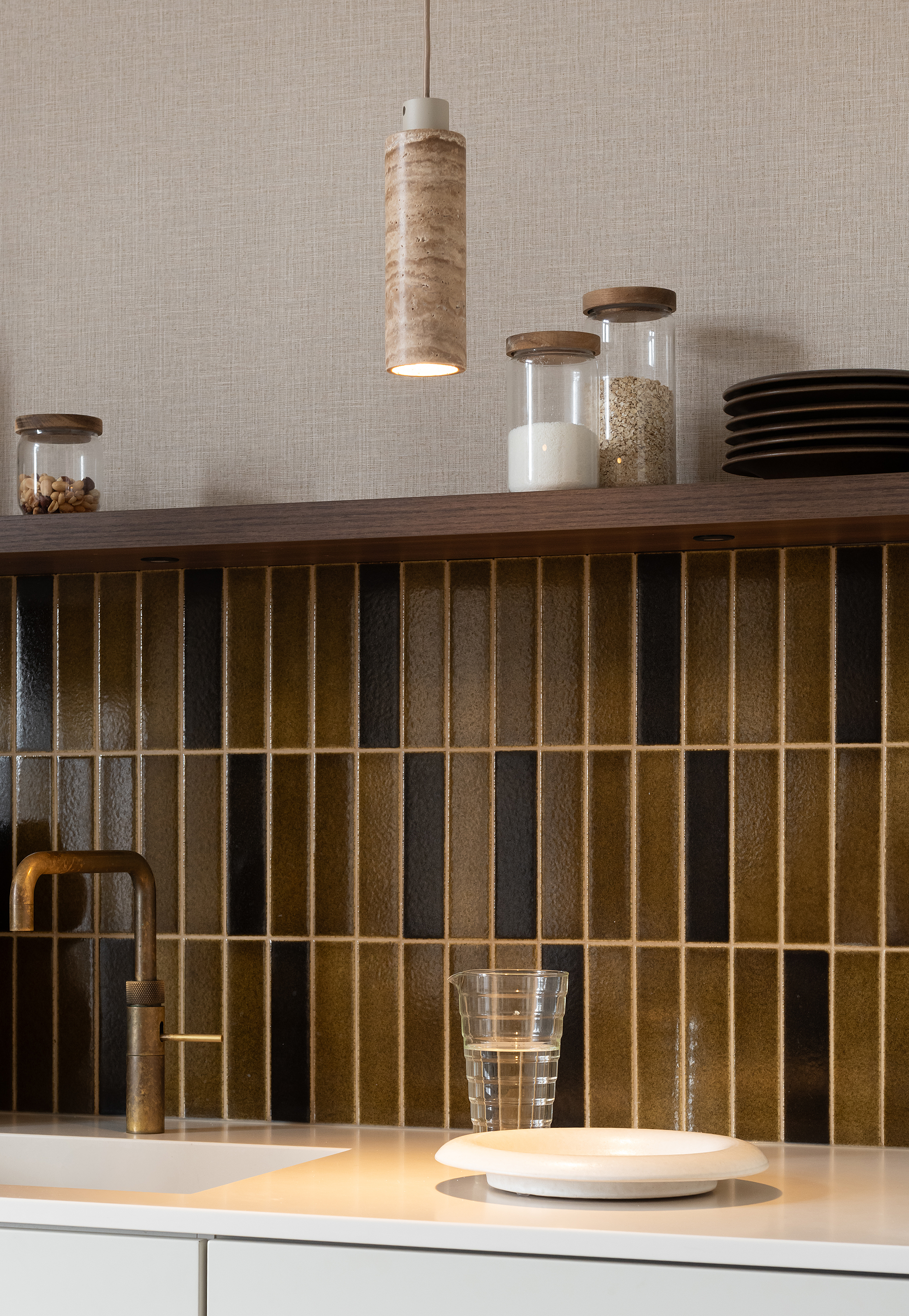Pendant light Tivoli Iron Marble Sand