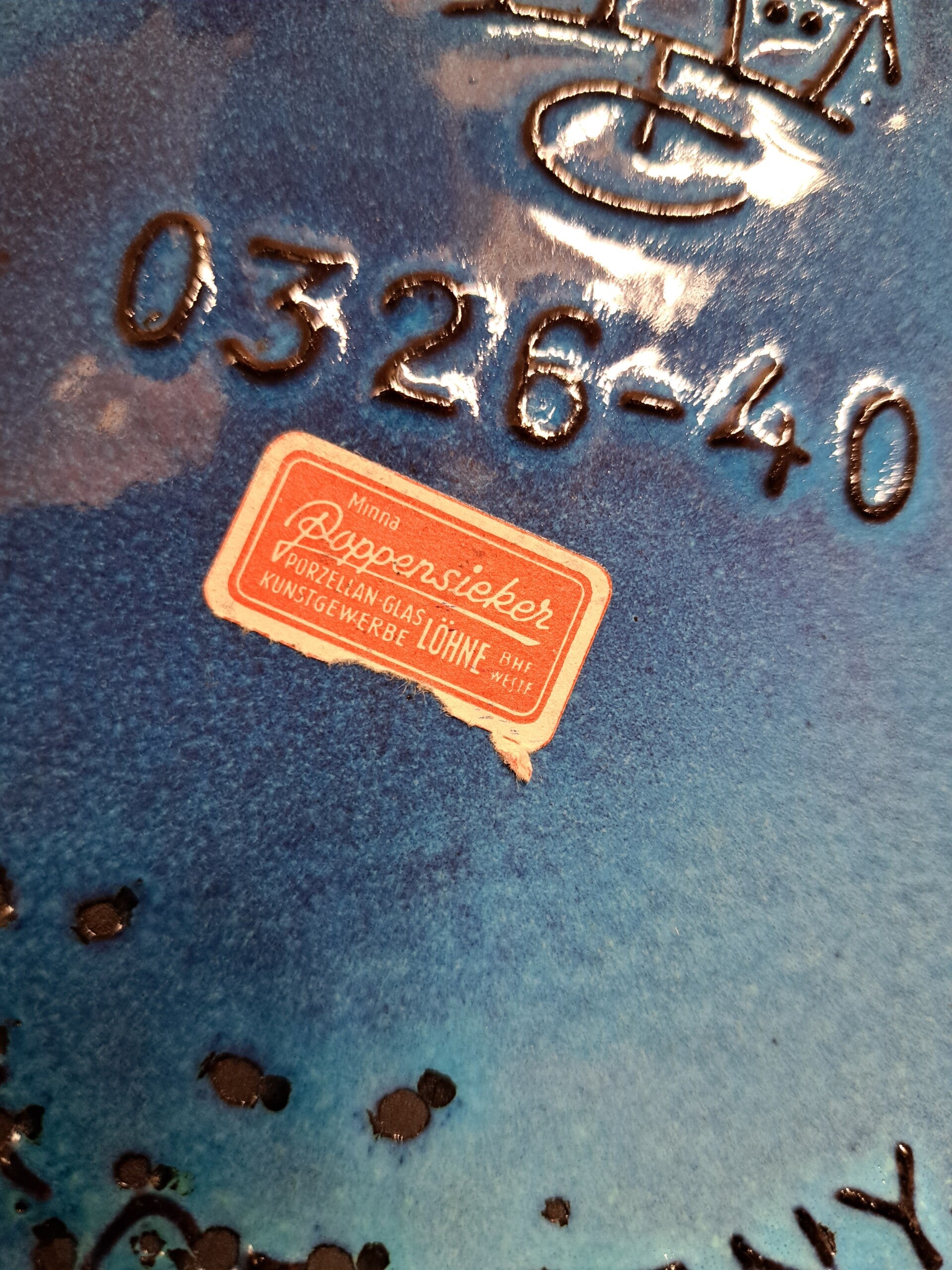 Vintage Vase Ceramic Blue