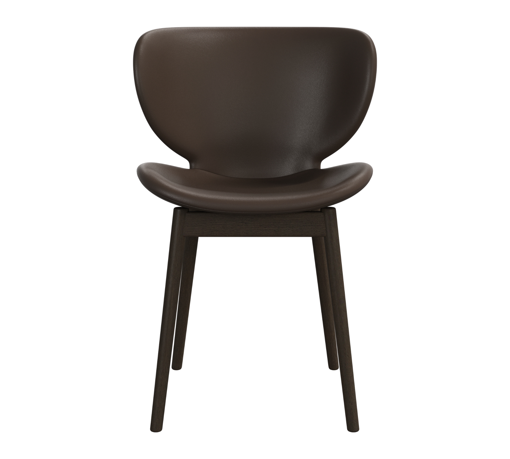 Hamilton Dining Chair Leather Oak Wood Brown