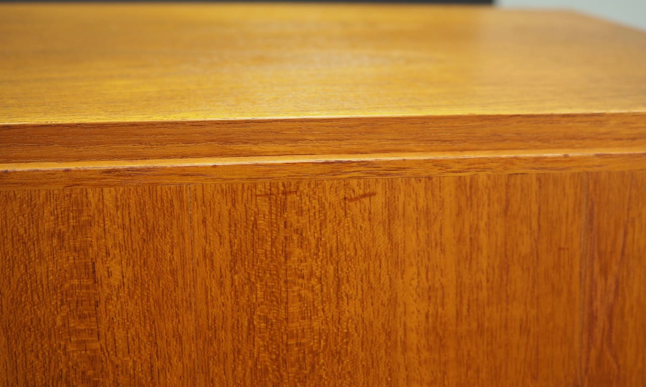Vintage cabinet teak wood beige 1970s