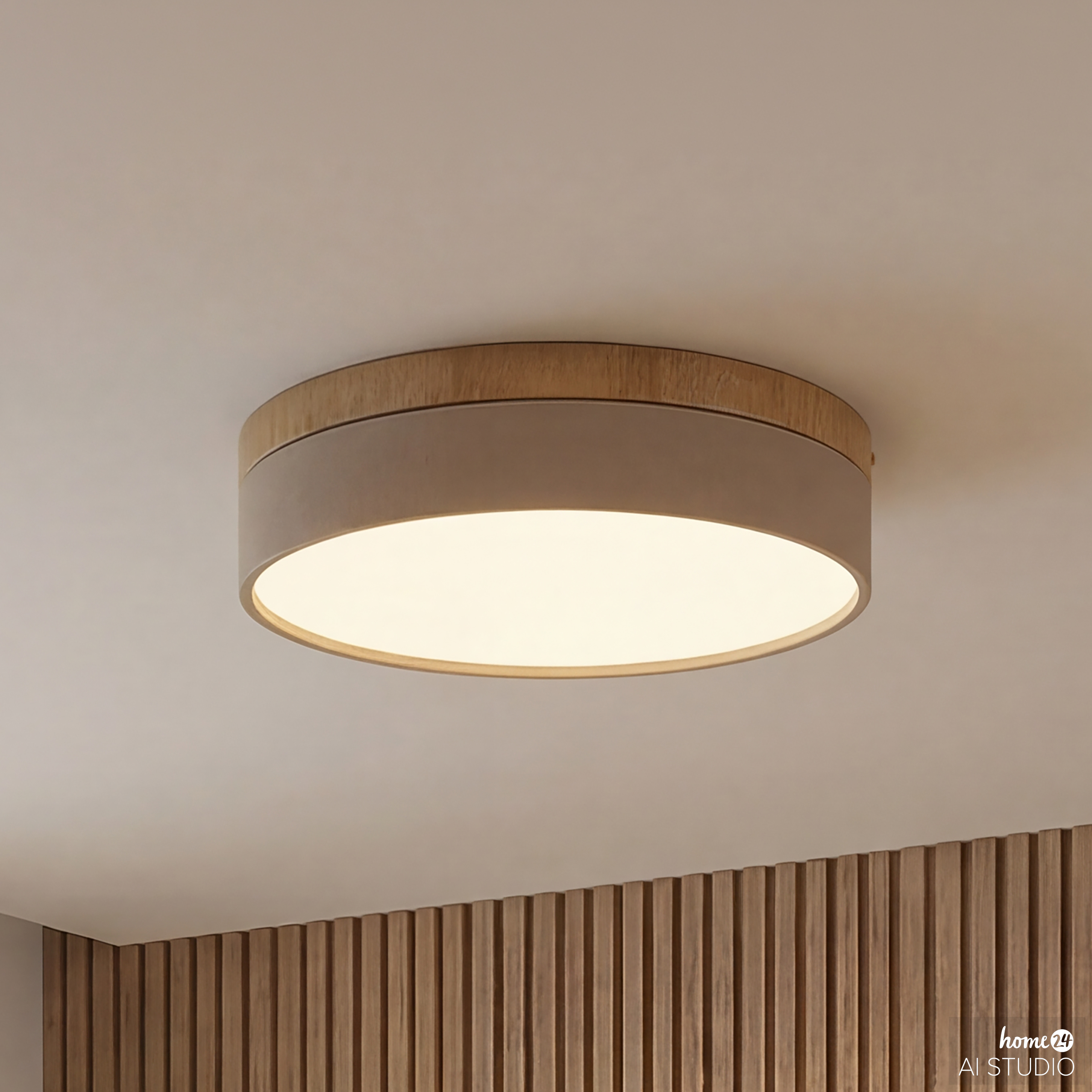 Deckenleuchte Teneo 1-Flammig Eisen Beige