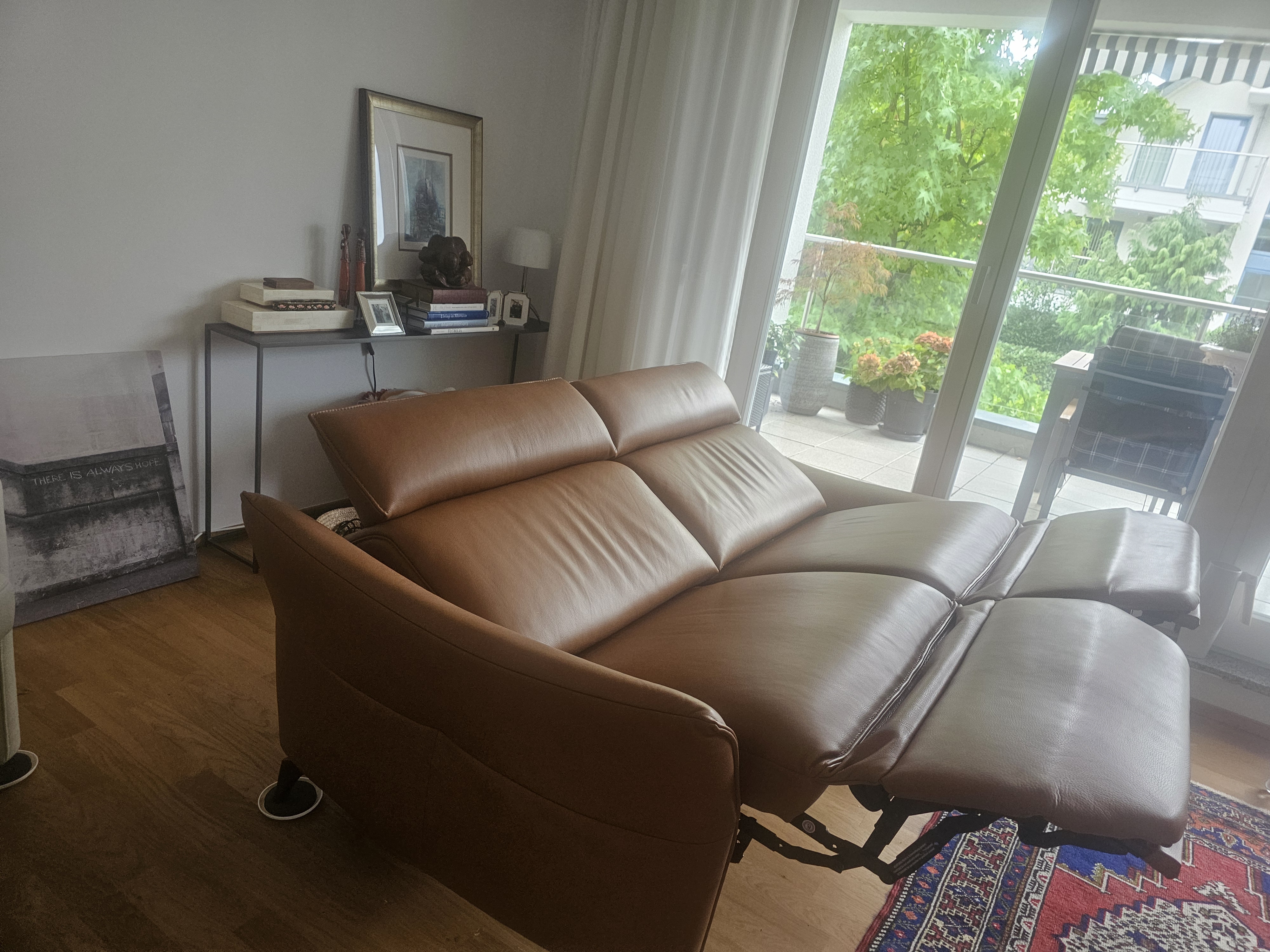 2,5-Sitzer Sofa Leder Braun