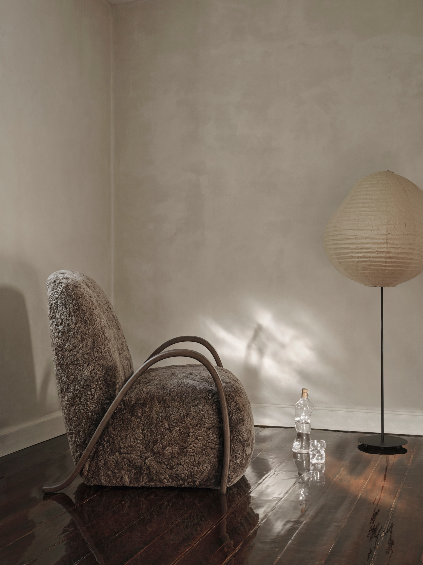 Kurbis Stehleuchte Beige
