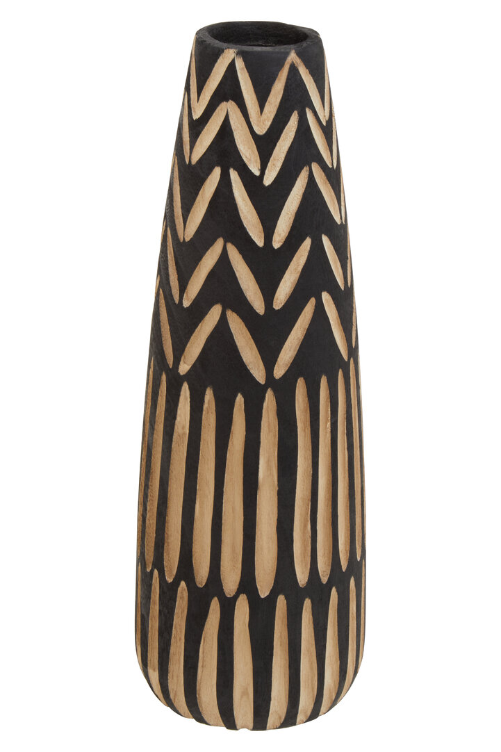 Arlo Large Vase Wood Black Brown