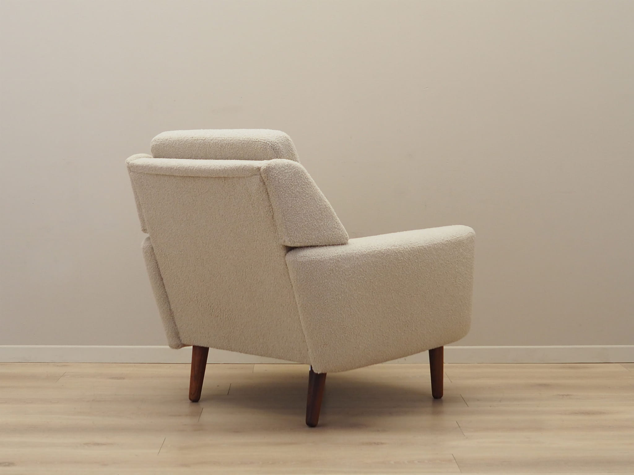 Armchair Textile Wood Cream 1970s