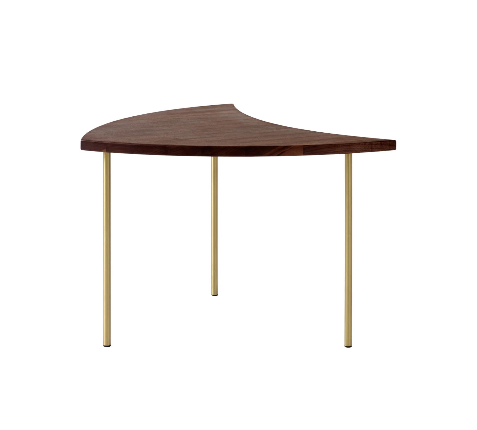 Pinwheel HM7 Side Table Wood Brass Brown