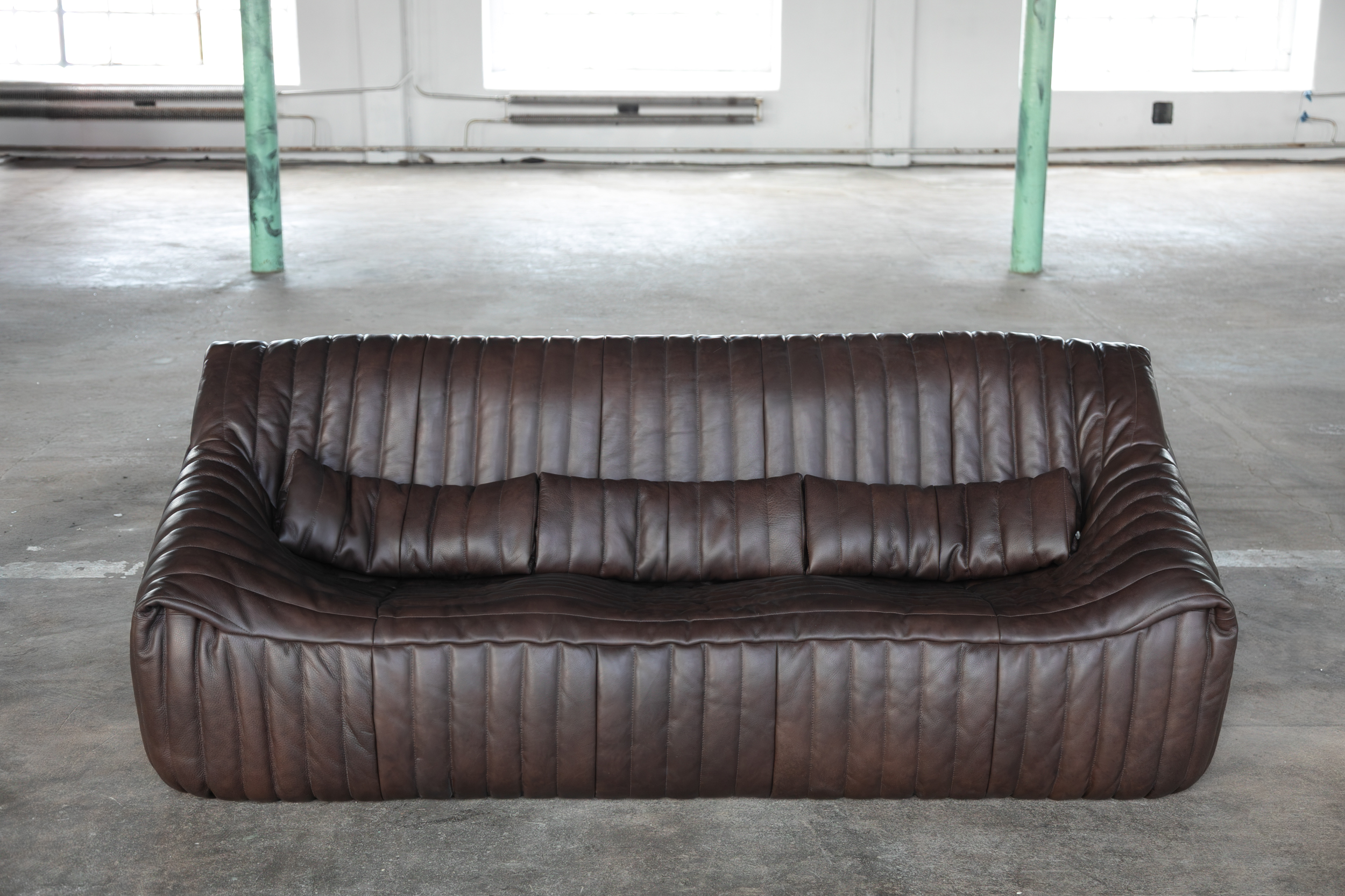 Sandra Sofa 3-Sitzer Glattleder Schokoladenbraun