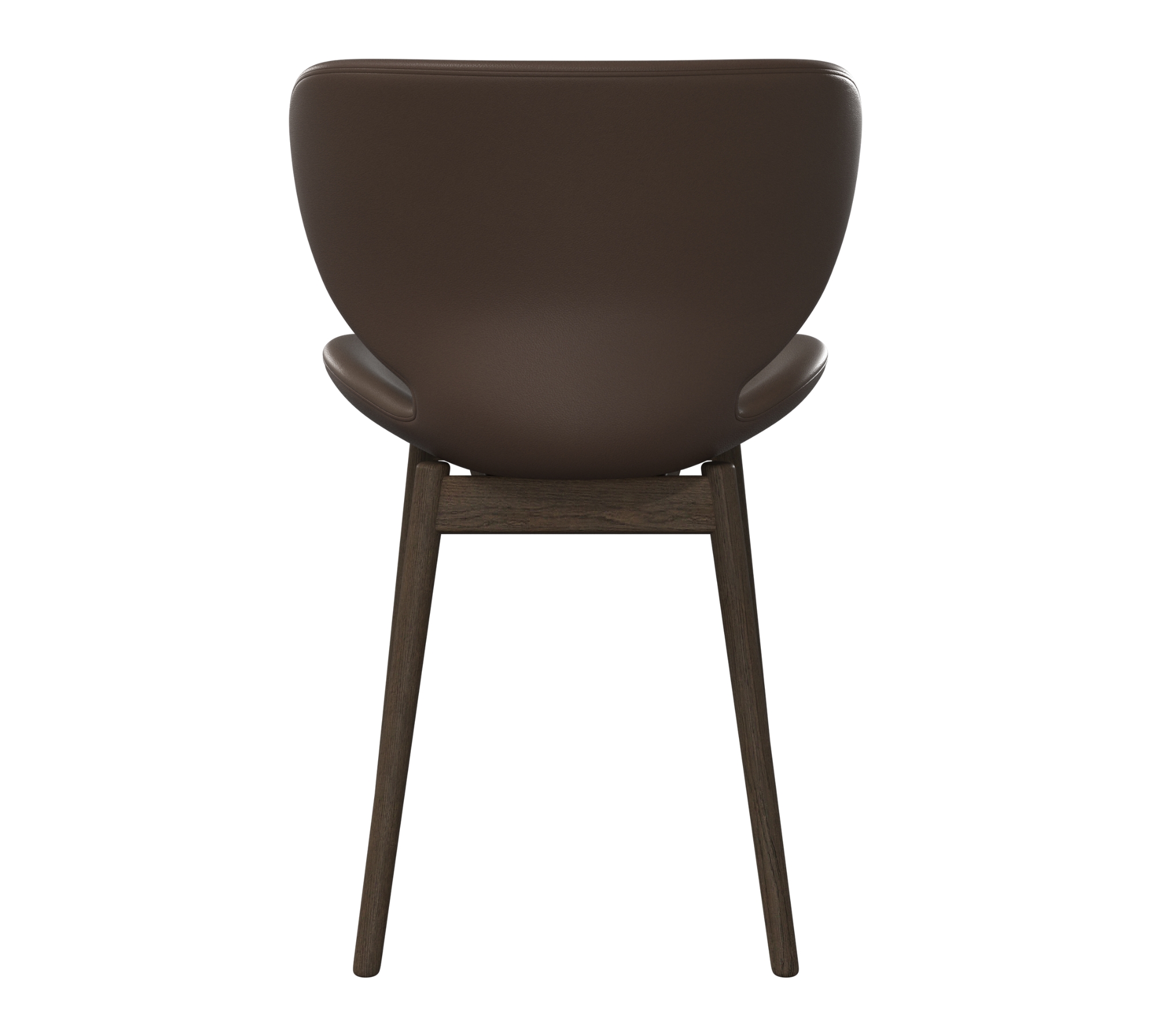 Hamilton Dining Chair Leather Oak Wood Brown