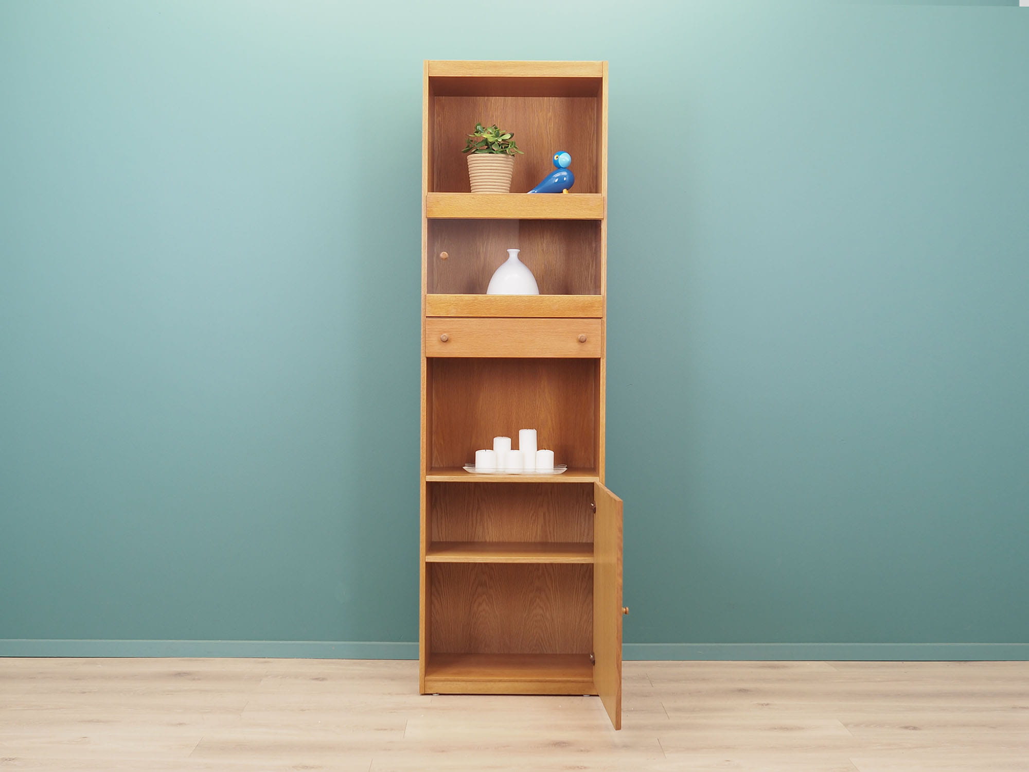 Vintage Bookshelf Wood Beige 1970s