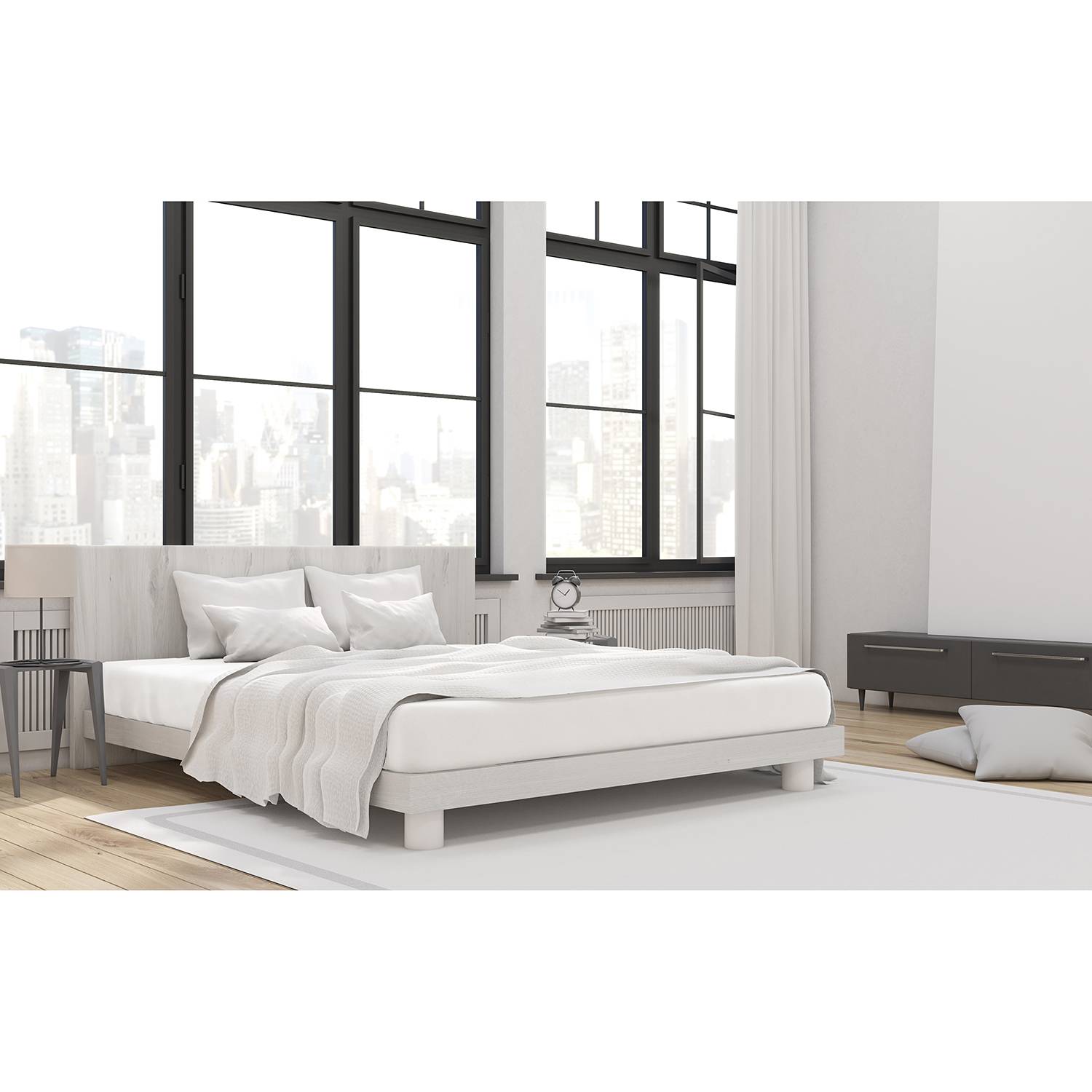 Mako-Feinjersey-Spannbetttuch Rioux Weiß 140-160 x 200 cm