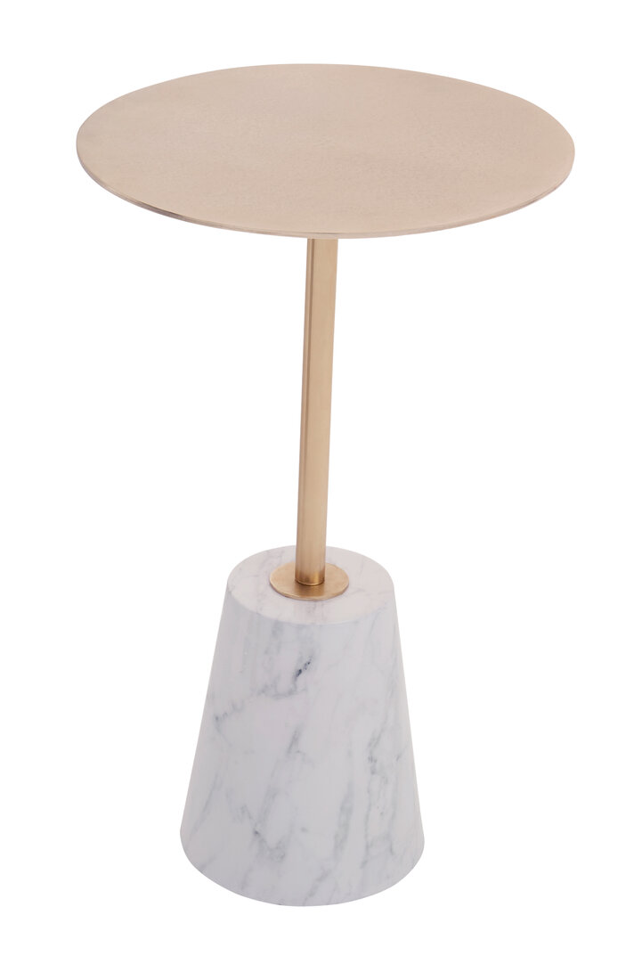 Avola Beistelltisch mit Marmorplatte Gold