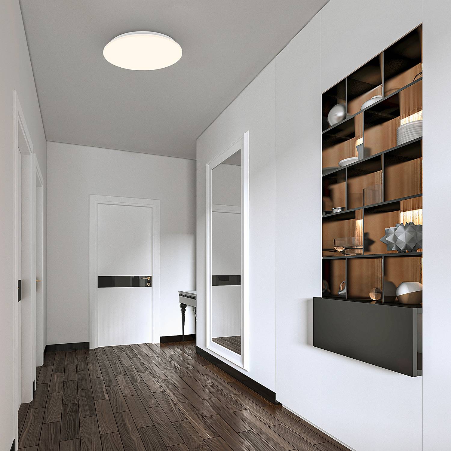 LED Deckenleuchte Soreira Aluminium Weiß