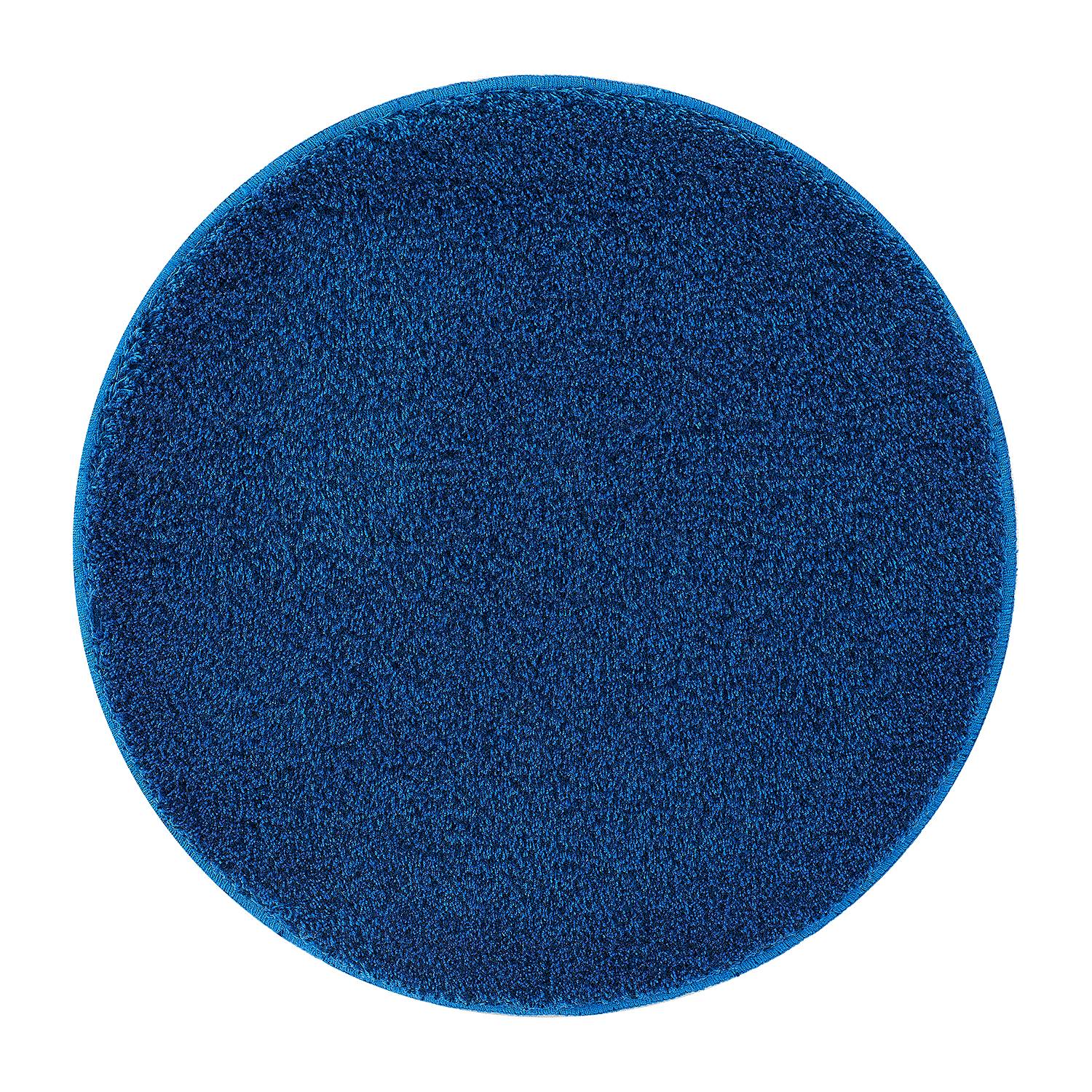 Relax Bath Mat Round Blue 100 x 100 cm
