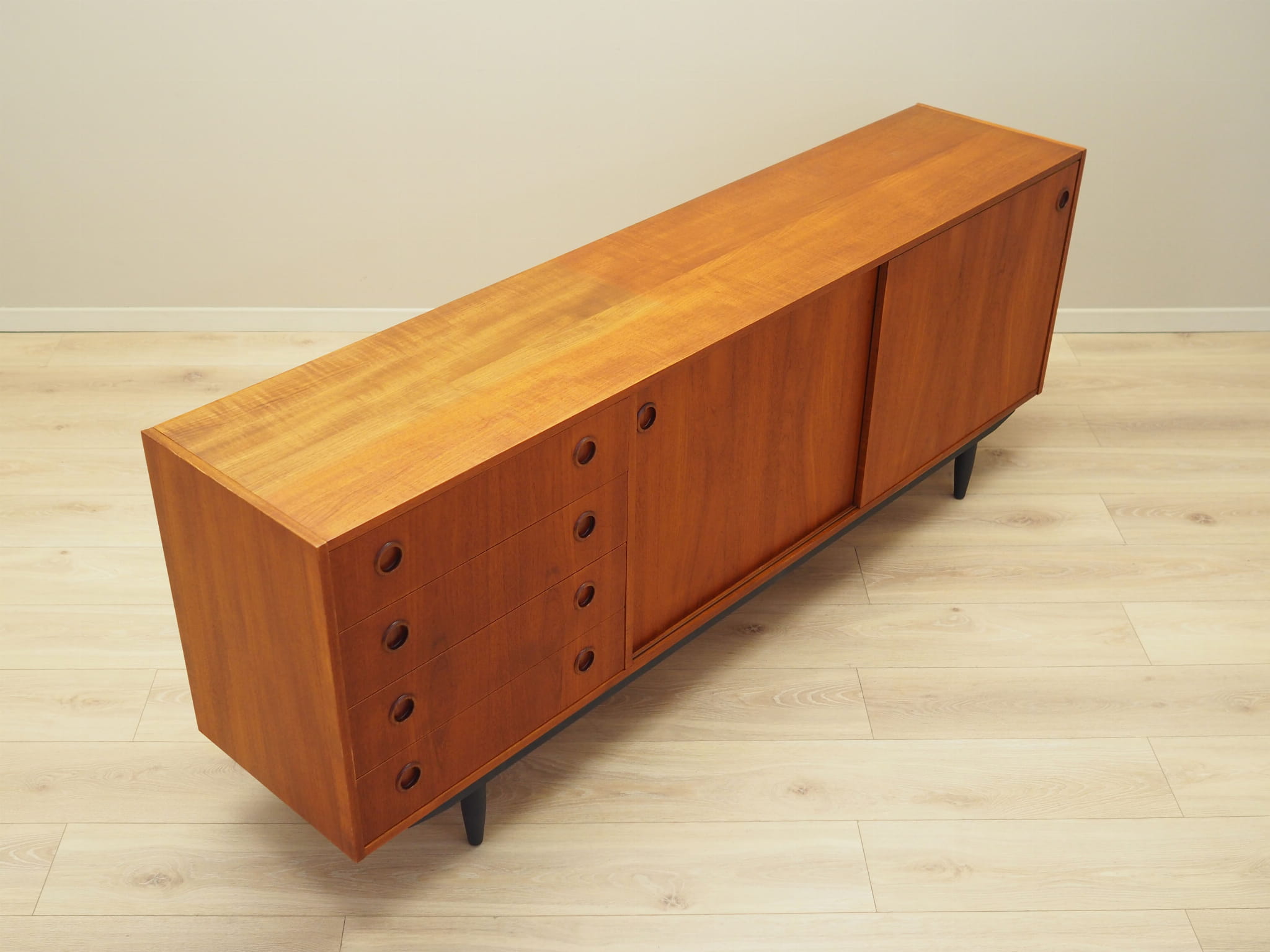 Vintage Sideboard legno di teak marrone anni '70