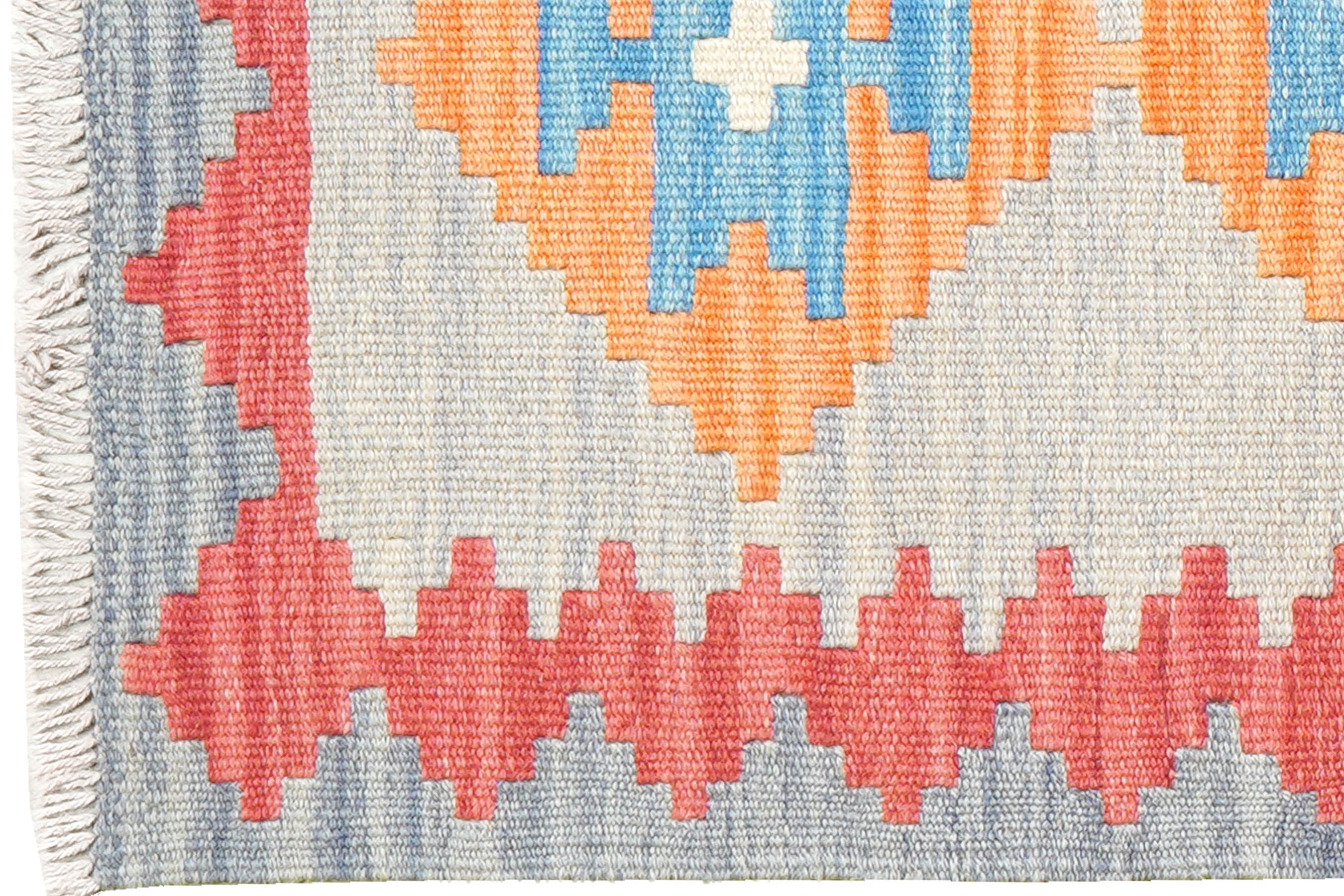 Kelim Gashgai Teppich Wolle Grau