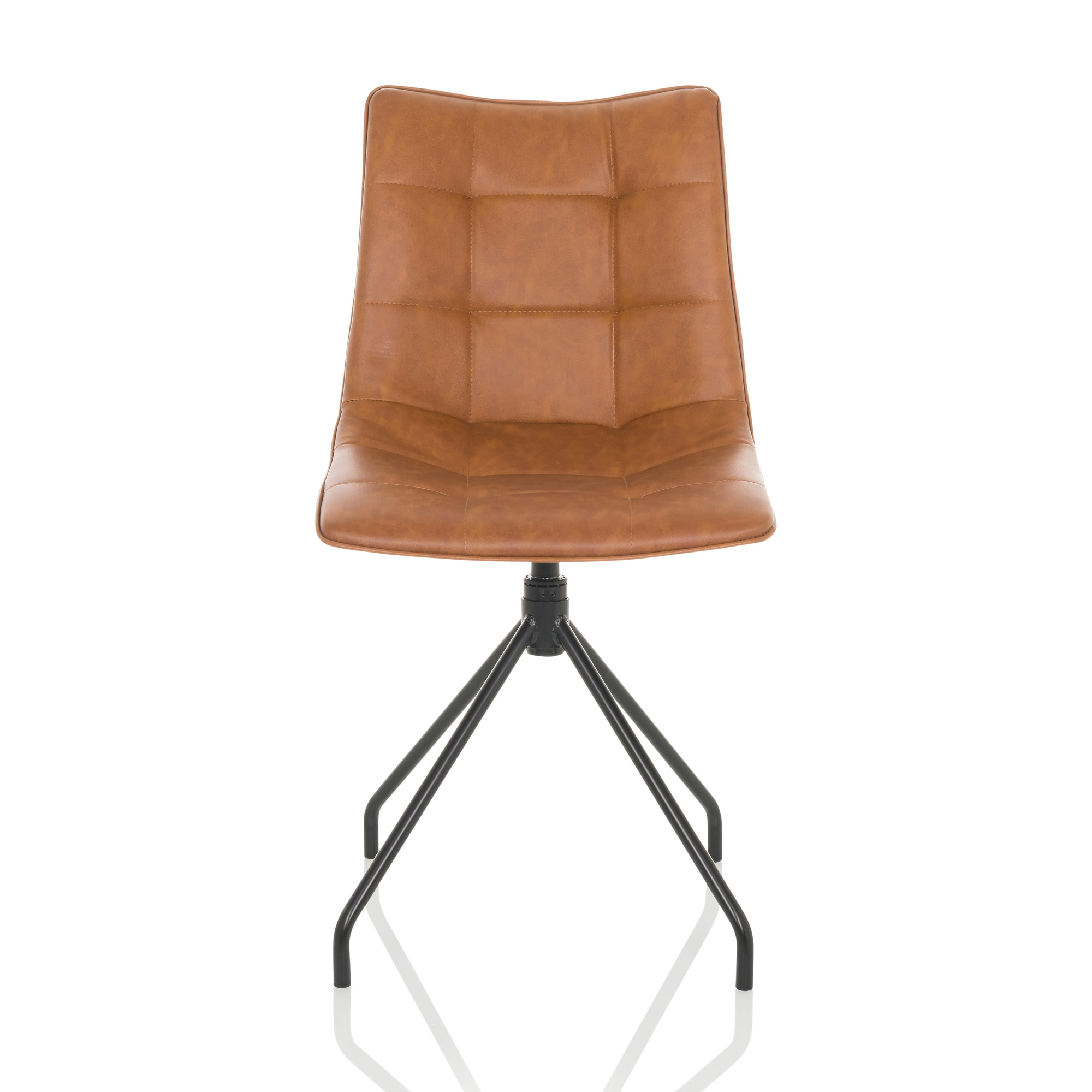 Tarviso dining chair faux leather brown