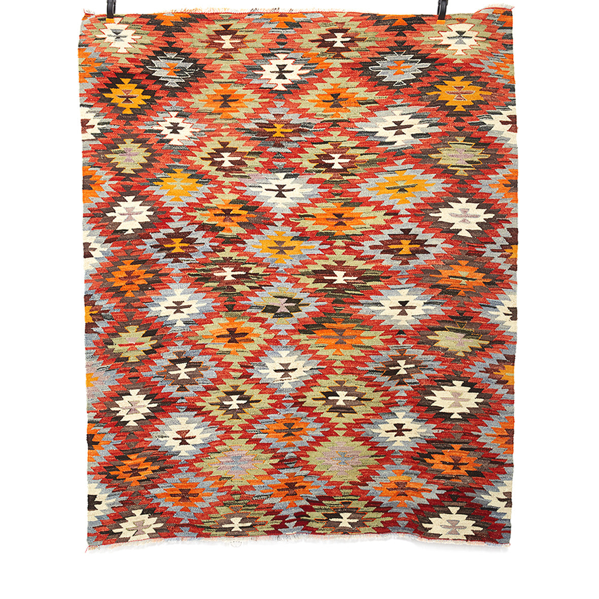 Vintage Anatolian Kilim Handgewebt Wolle 1970er Jahre