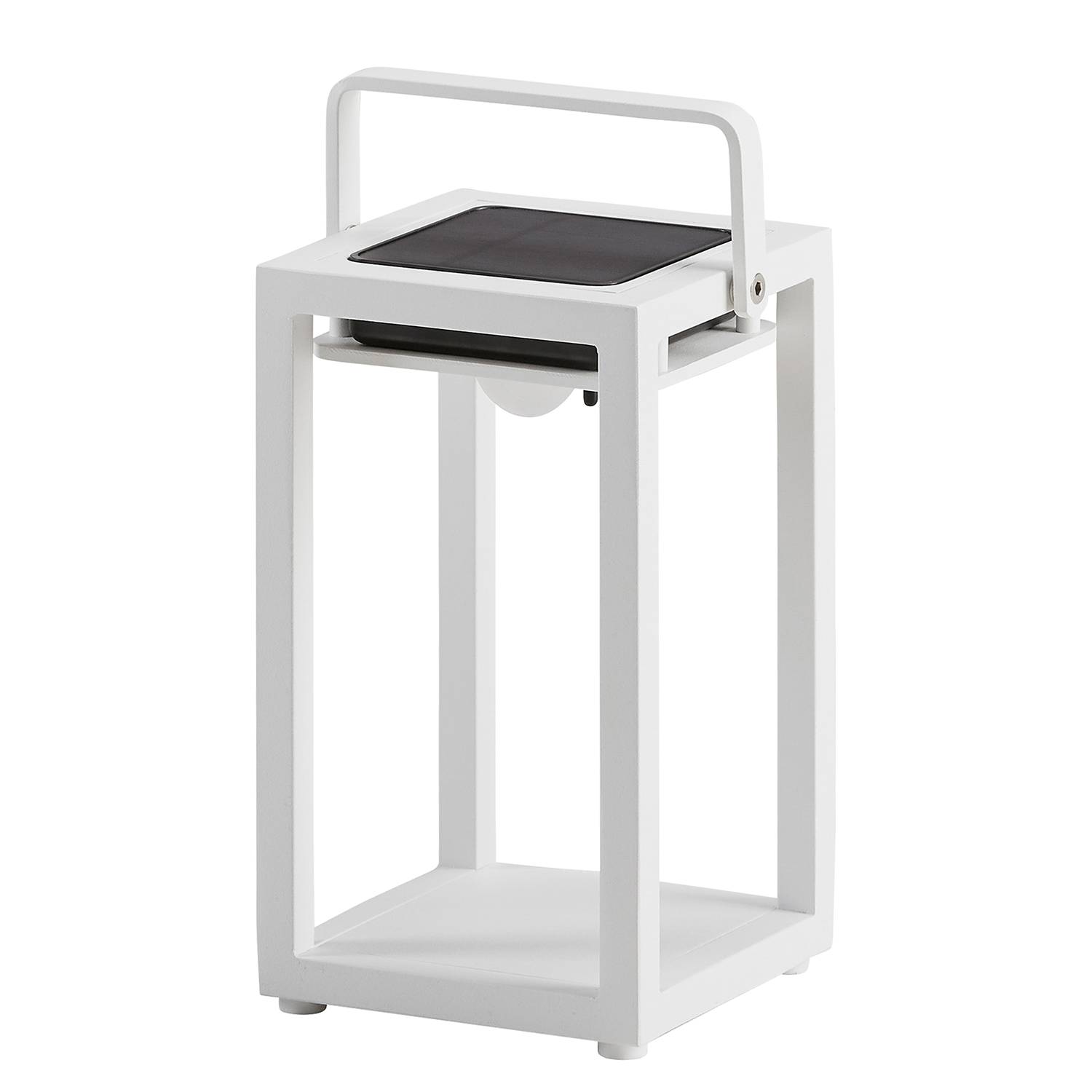 Solar-Laterne Cloyd I Aluminium Weiß