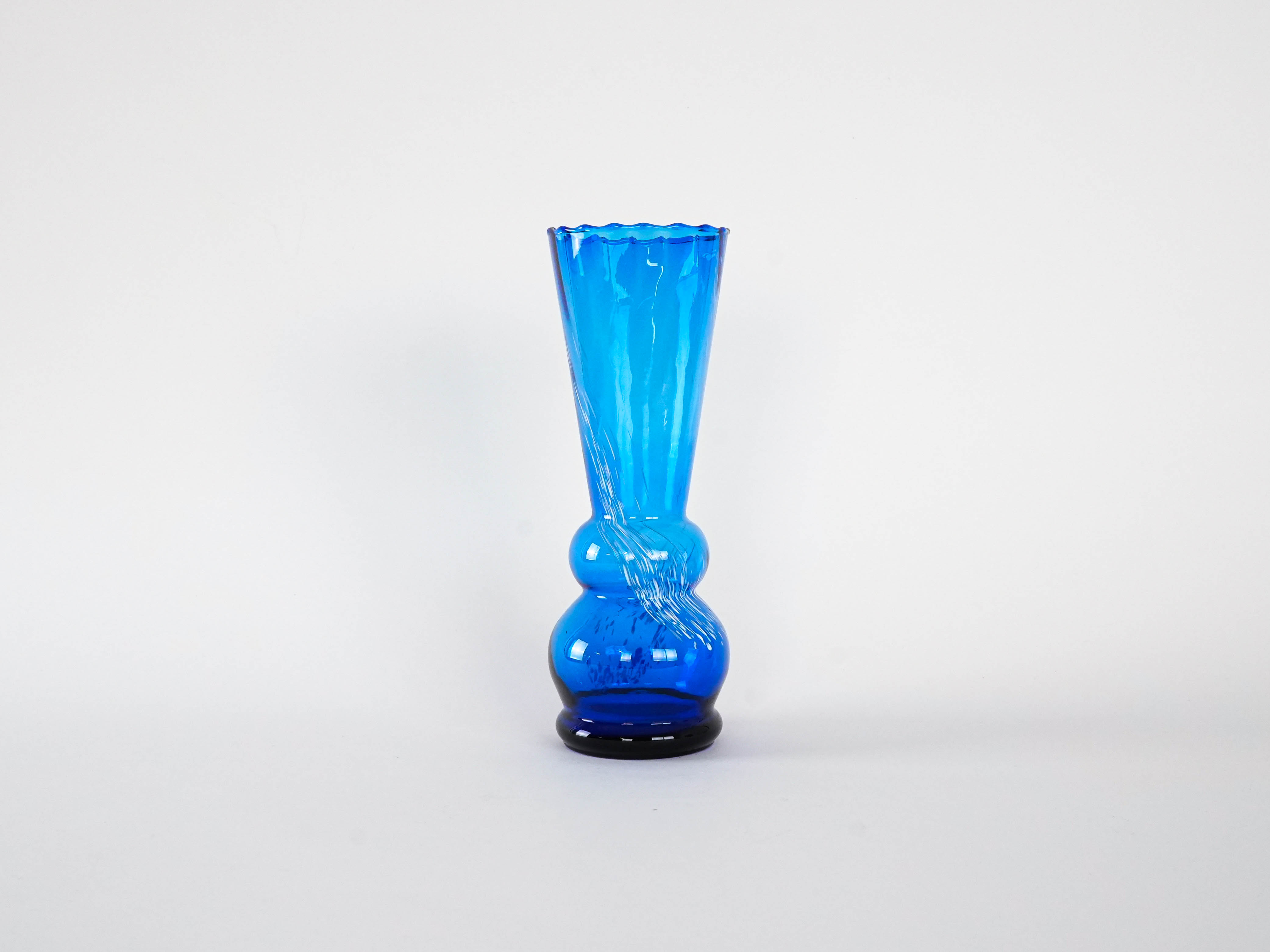 Glass vase Blue