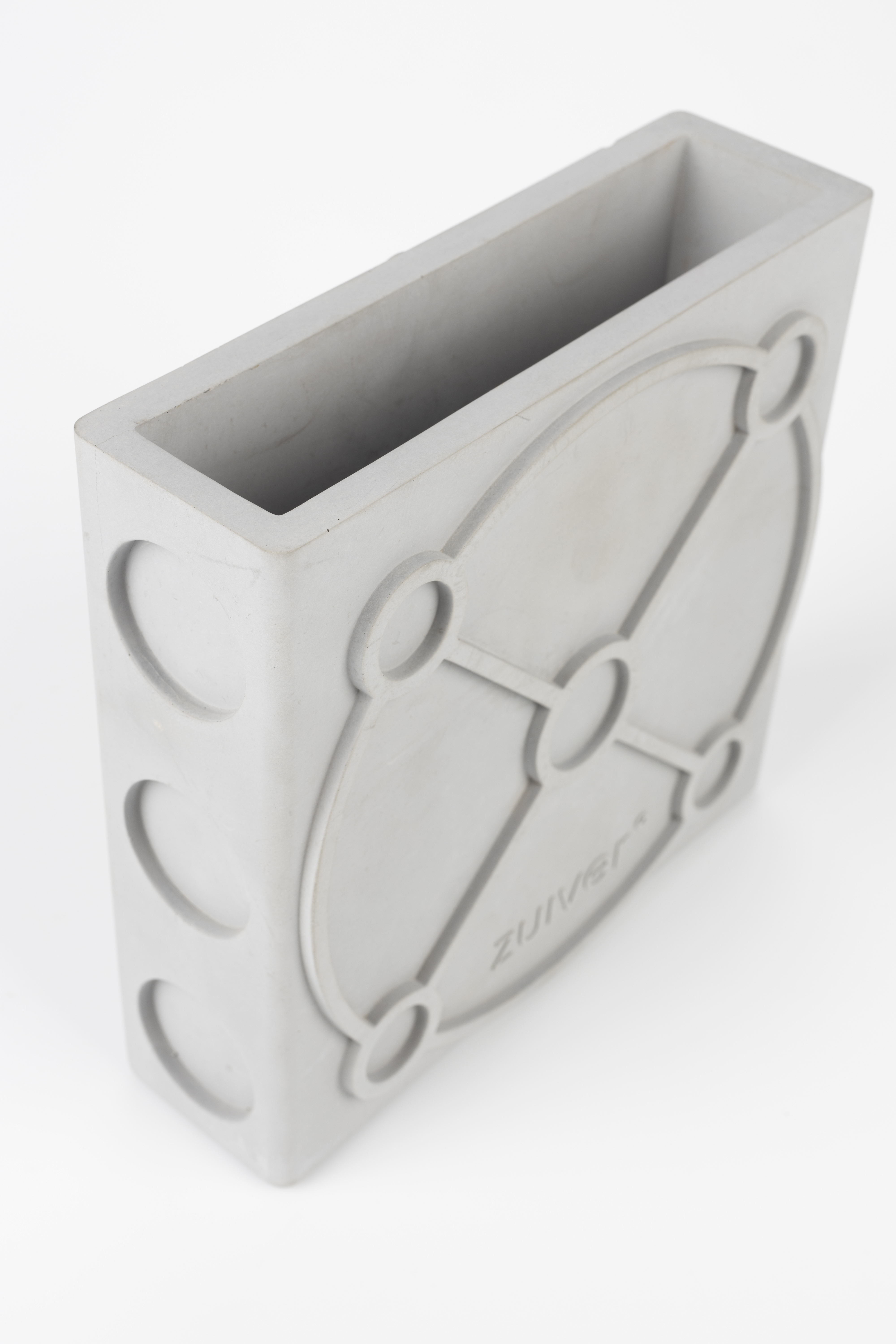 Graphic Vase Beton Grau