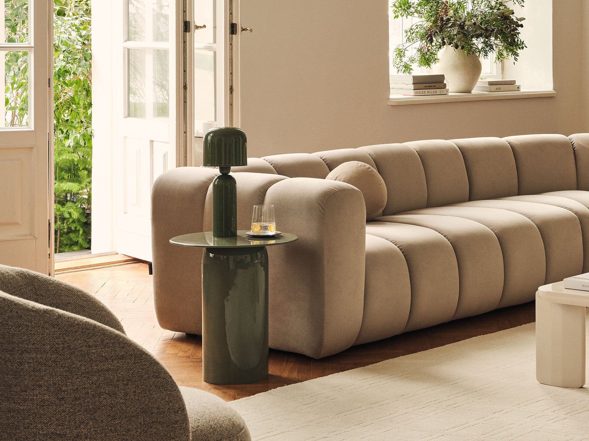 Clementin Tavolino in Metallo Verde