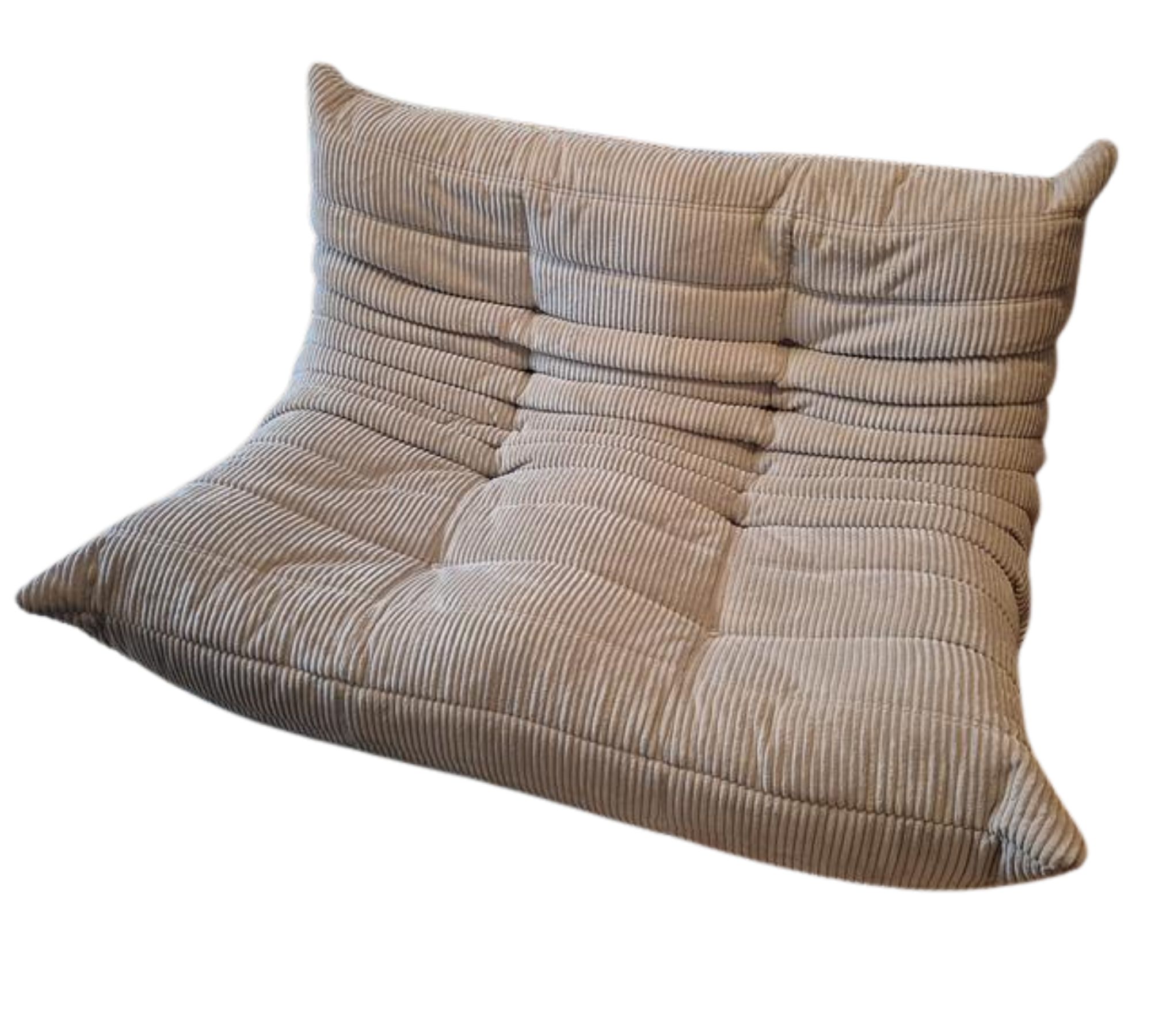 Togo Sofa 2-Sitzer Cord Beige