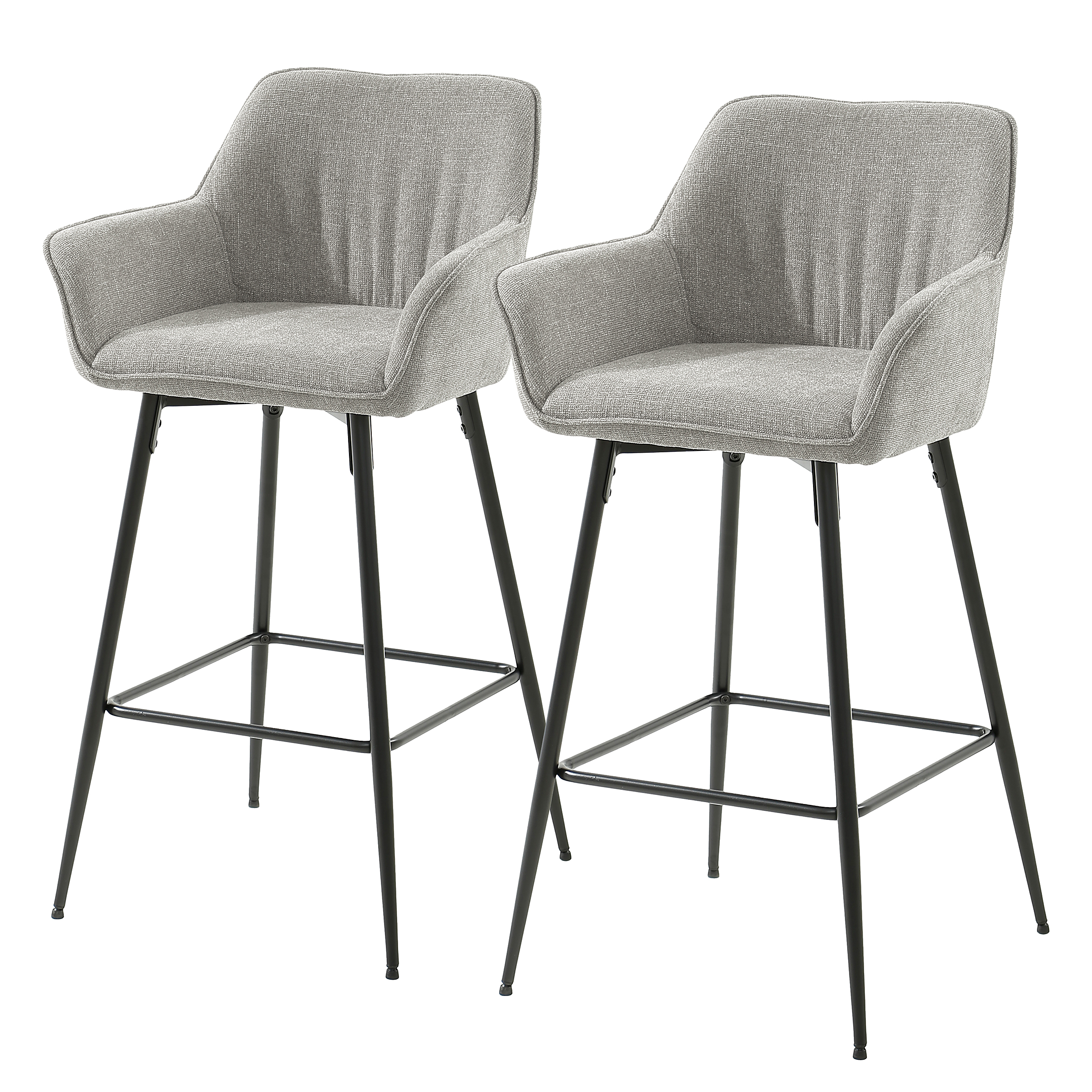 Barstuhl Lelai 2er Set Taupe