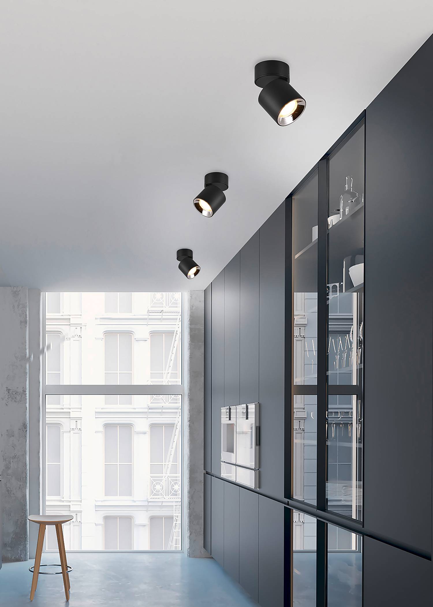 Guayana Ceiling Light Iron Black 1-light