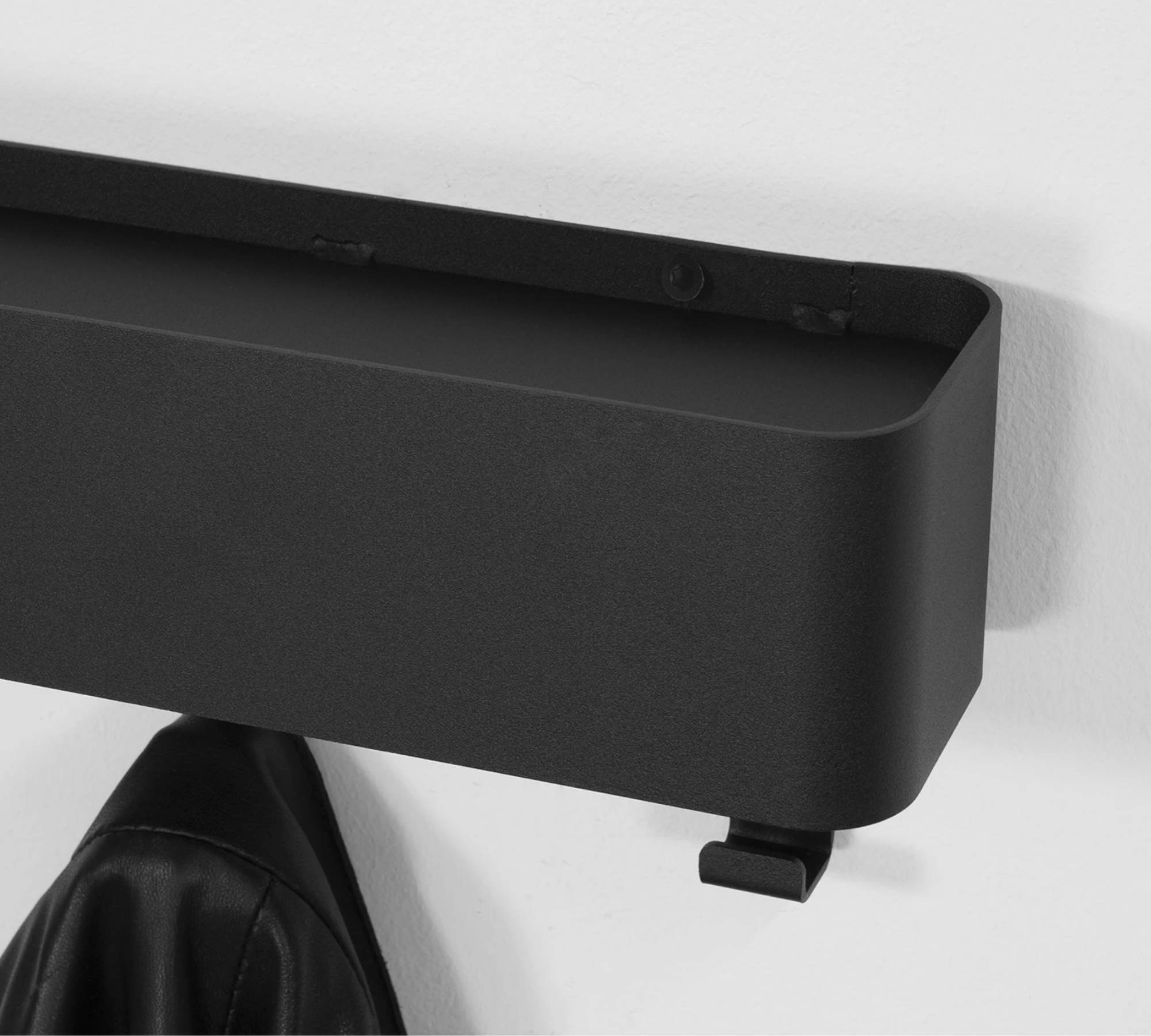 Garderobenleiste Metall Schwarz