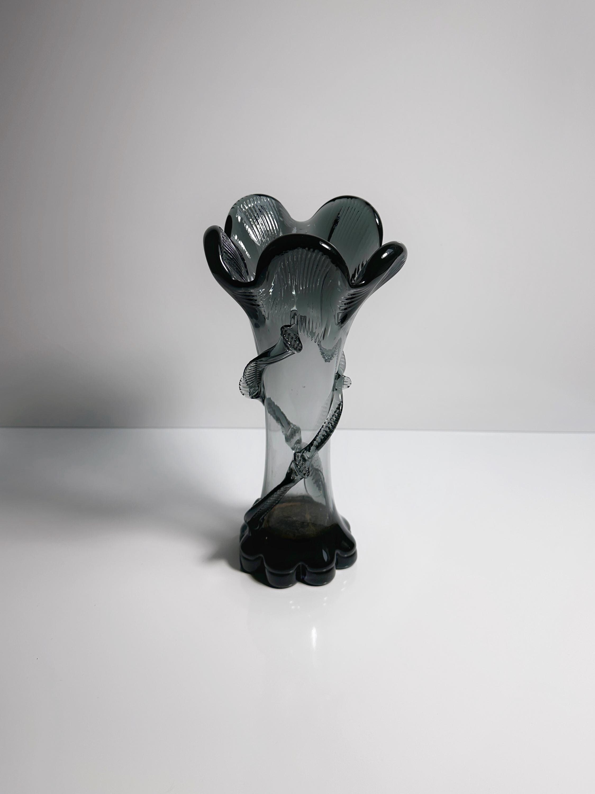 Vintage Jugendstil Vase Glas 1900er Jahre