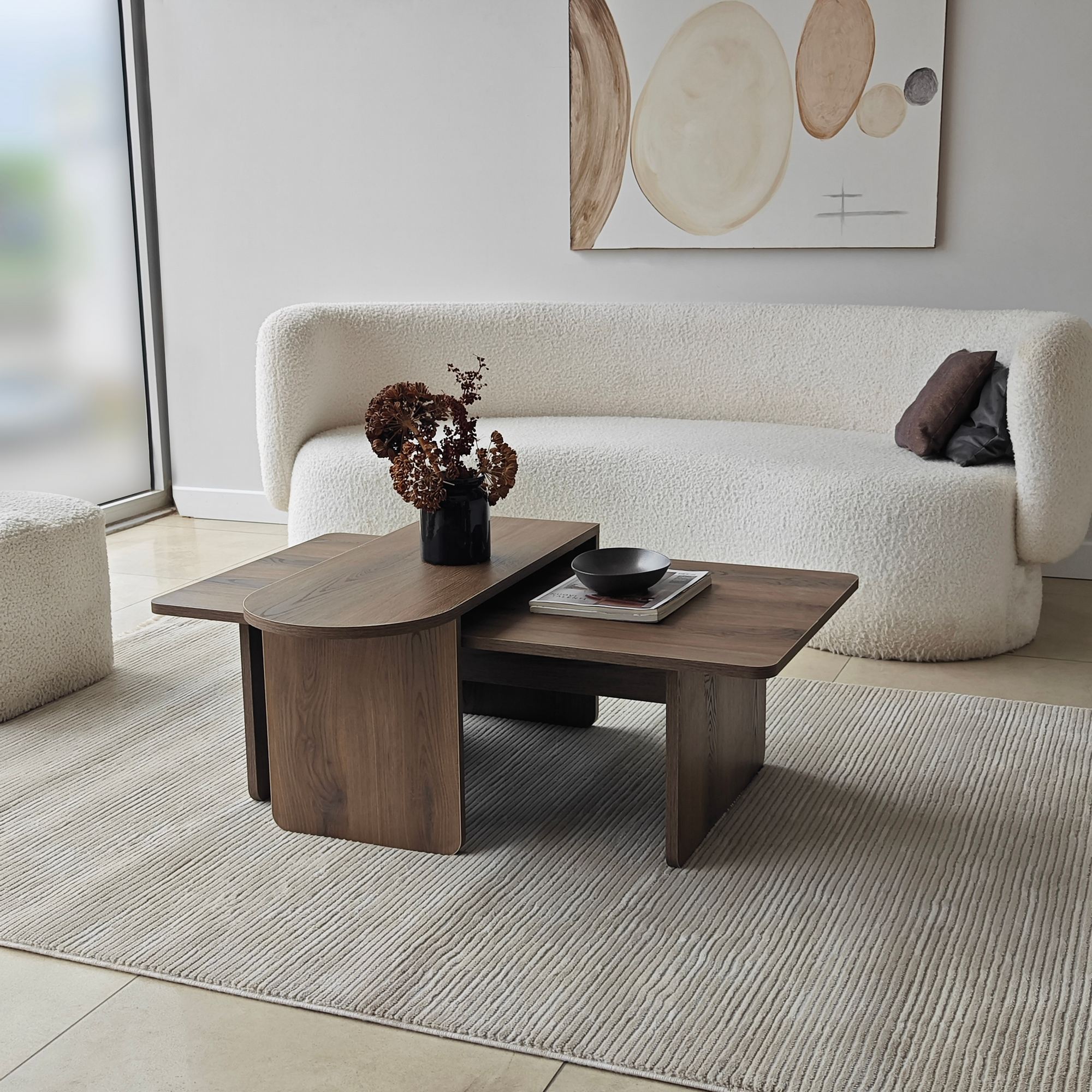 Paris Coffee Table Walnut Look Brown