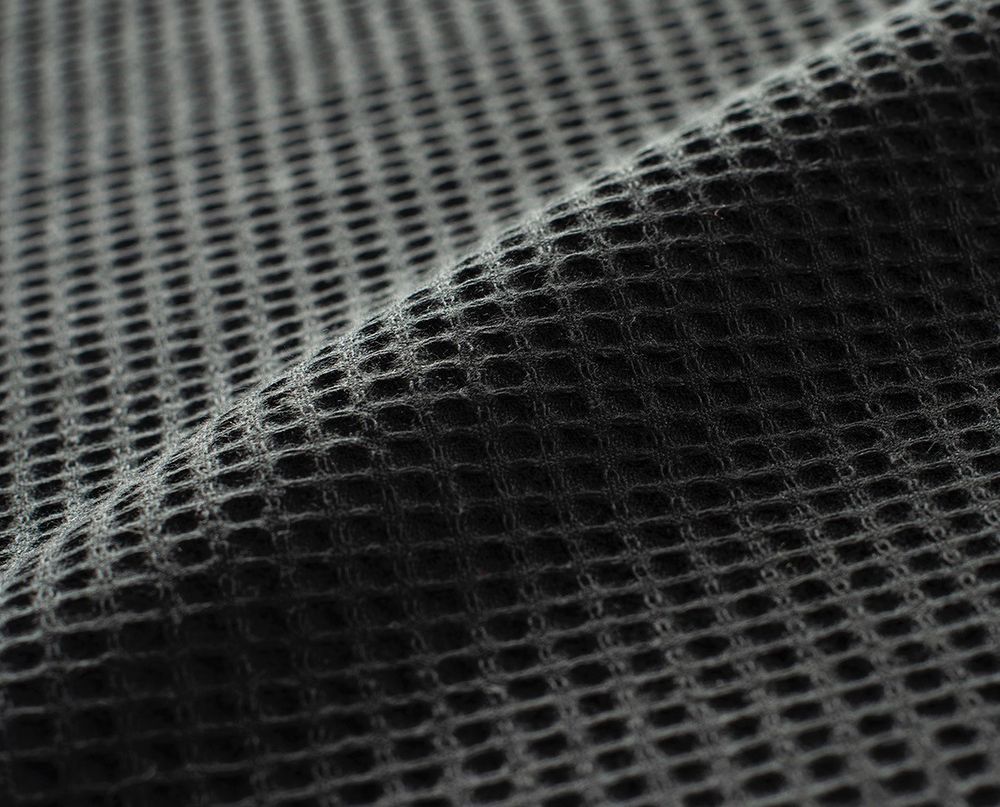 Leichte Decke aus Waffelpiqué 100% Baumwolle Schwarz Single