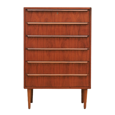 Vintage chest of drawers Teak wood Brown 1970s