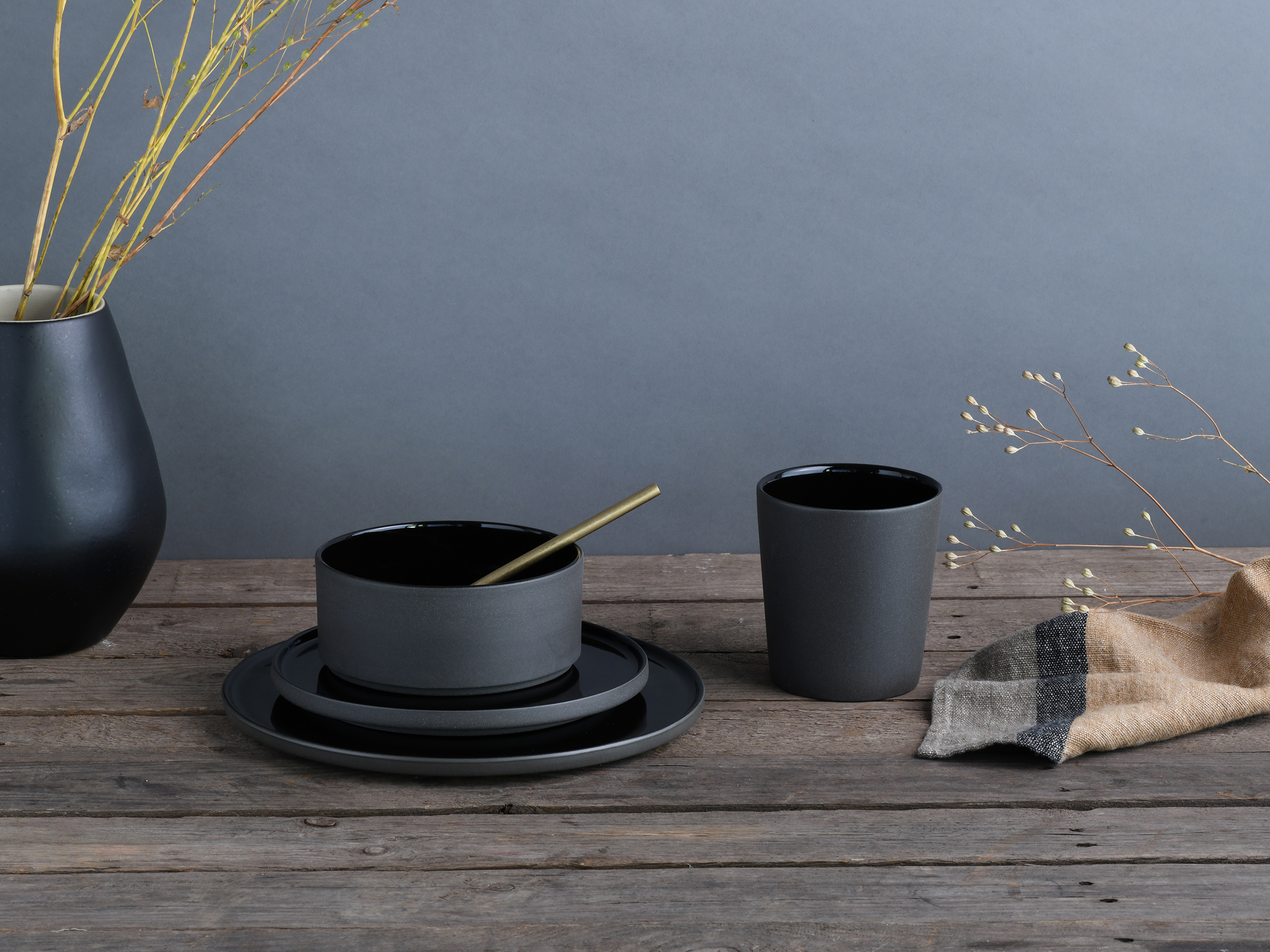 Futuro Kaffeebecher Steinzeug Schwarz