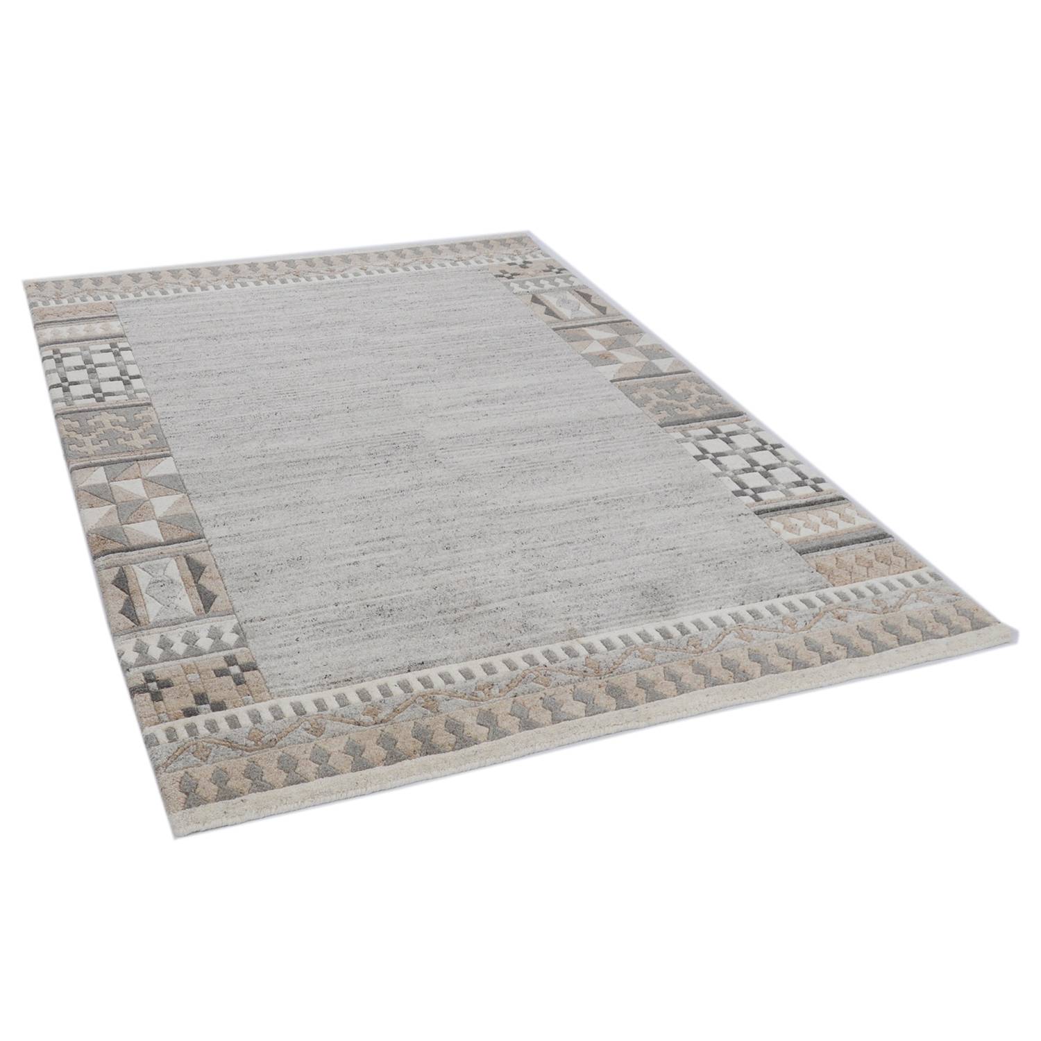 Nakarta 6030 Teppich Schurwolle Grau 60 x 90 cm