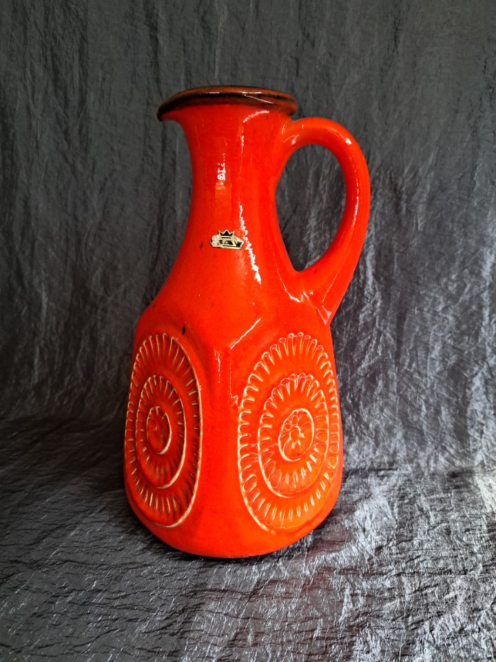 Vintage Bay Vase Keramik Orange