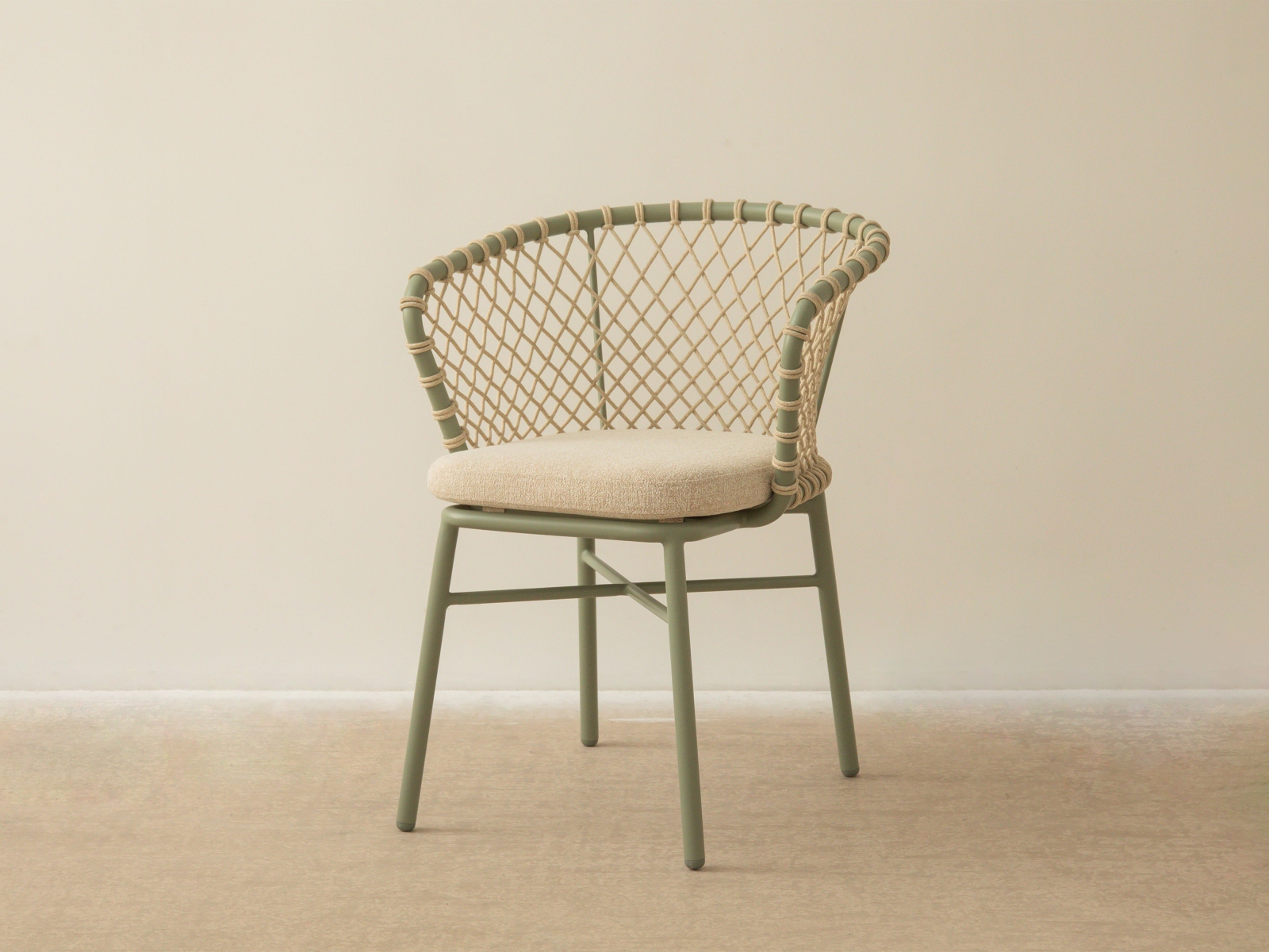 Canar Garden Chair Polyester Cream 60x57x75 cm